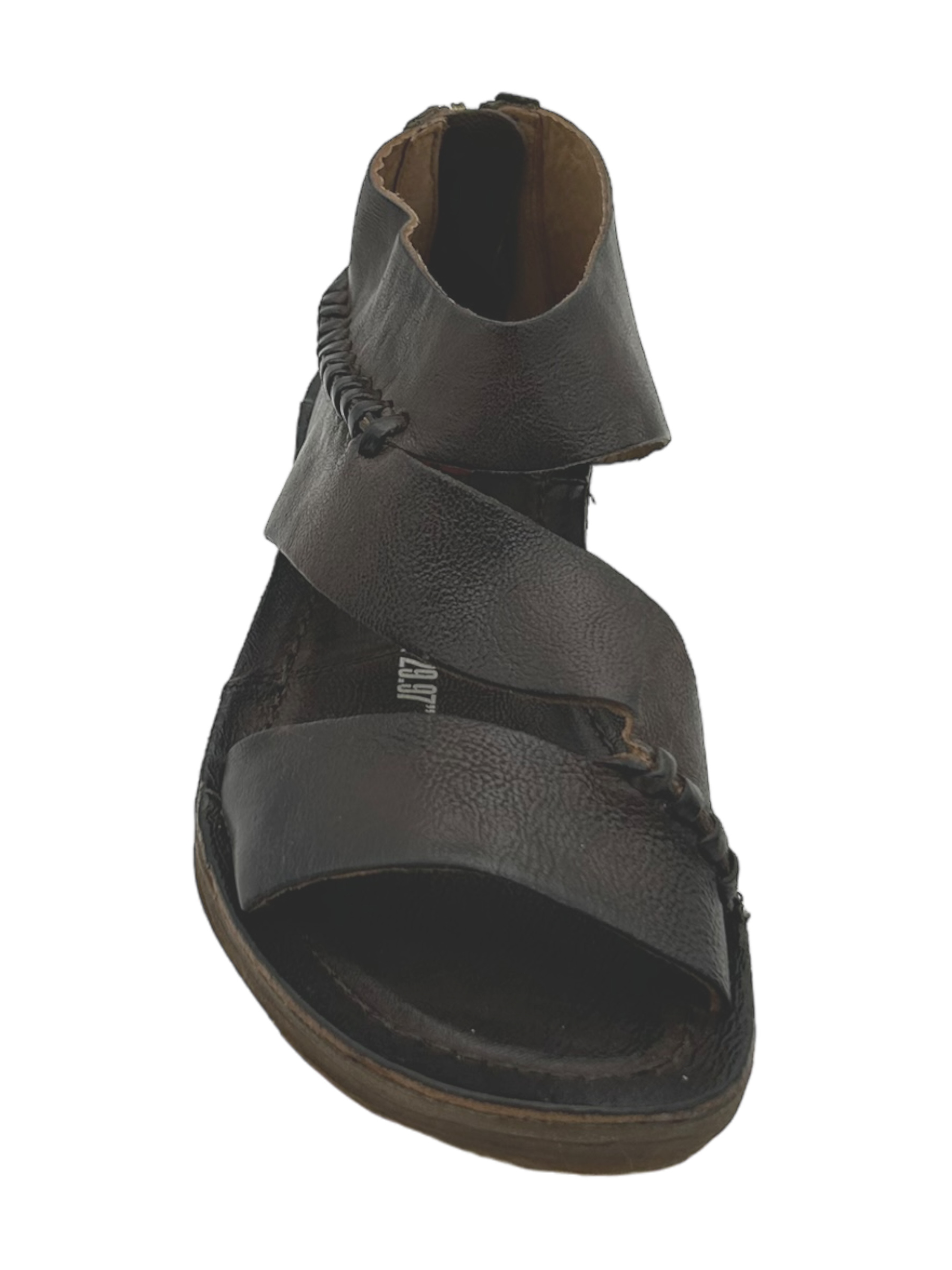 Sandali bassi pelle donna Fondente AS98 - A16052 -