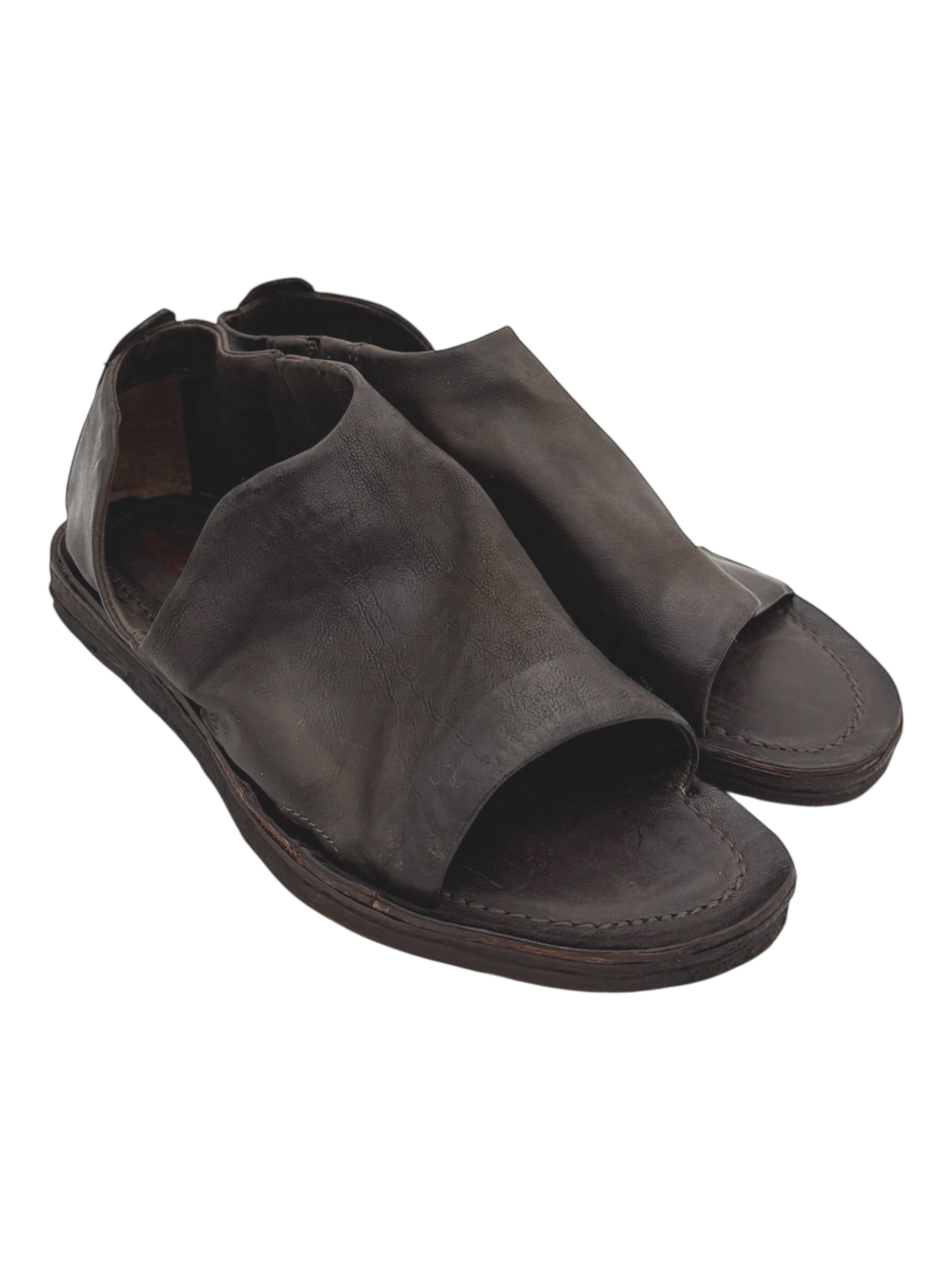 Sandalo pelle donna AS98 Ebano - A16074 -