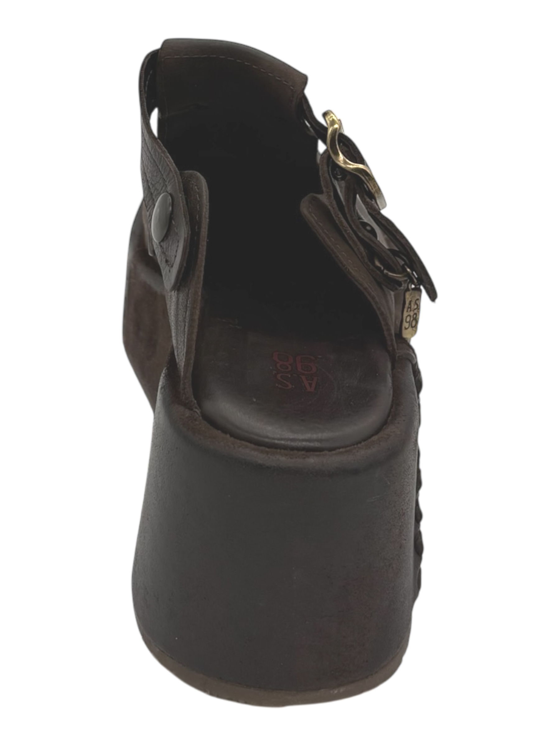 Sandalo pelle donna AS98 Ebano - B99111 -