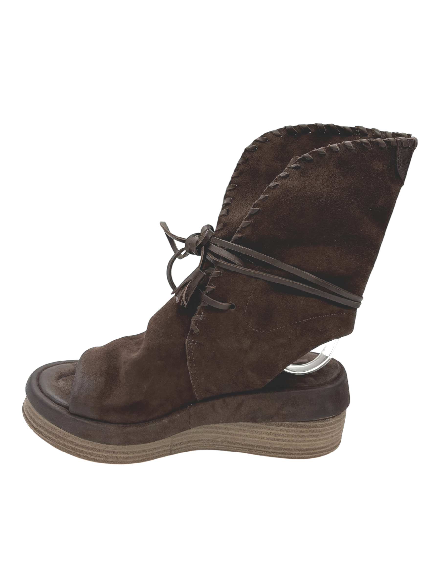 Sandalo pelle donna AS98 Ebano - C02007 -