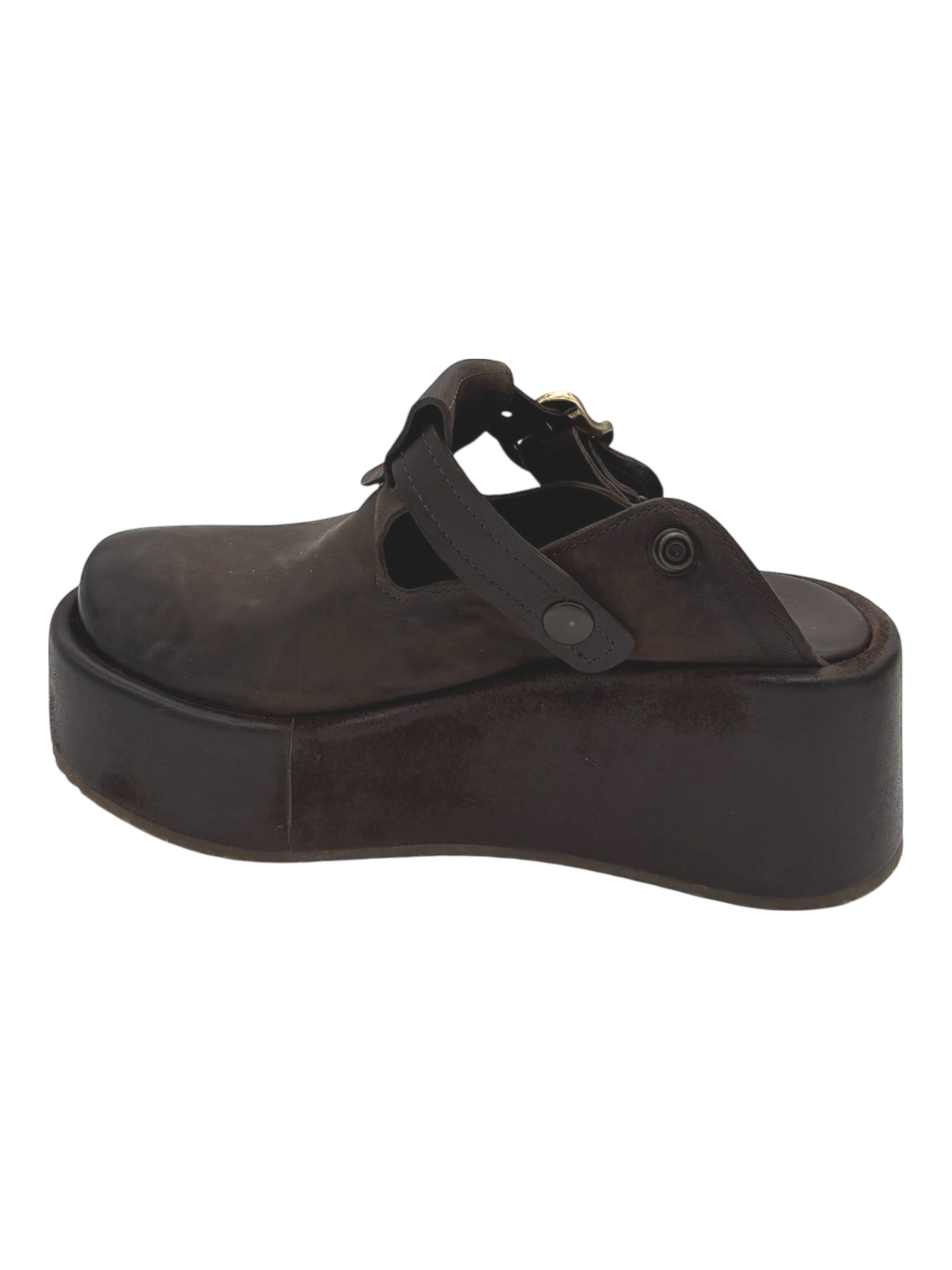 Sandalo pelle donna AS98 Ebano - B99111 -