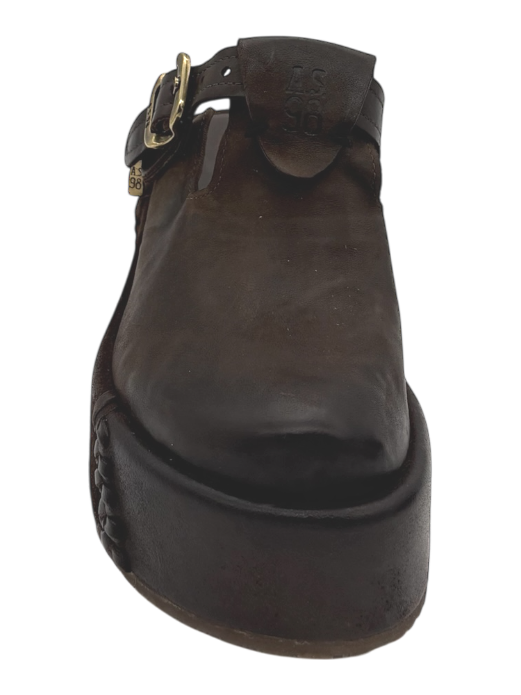 Sandalo pelle donna AS98 Ebano - B99111 -