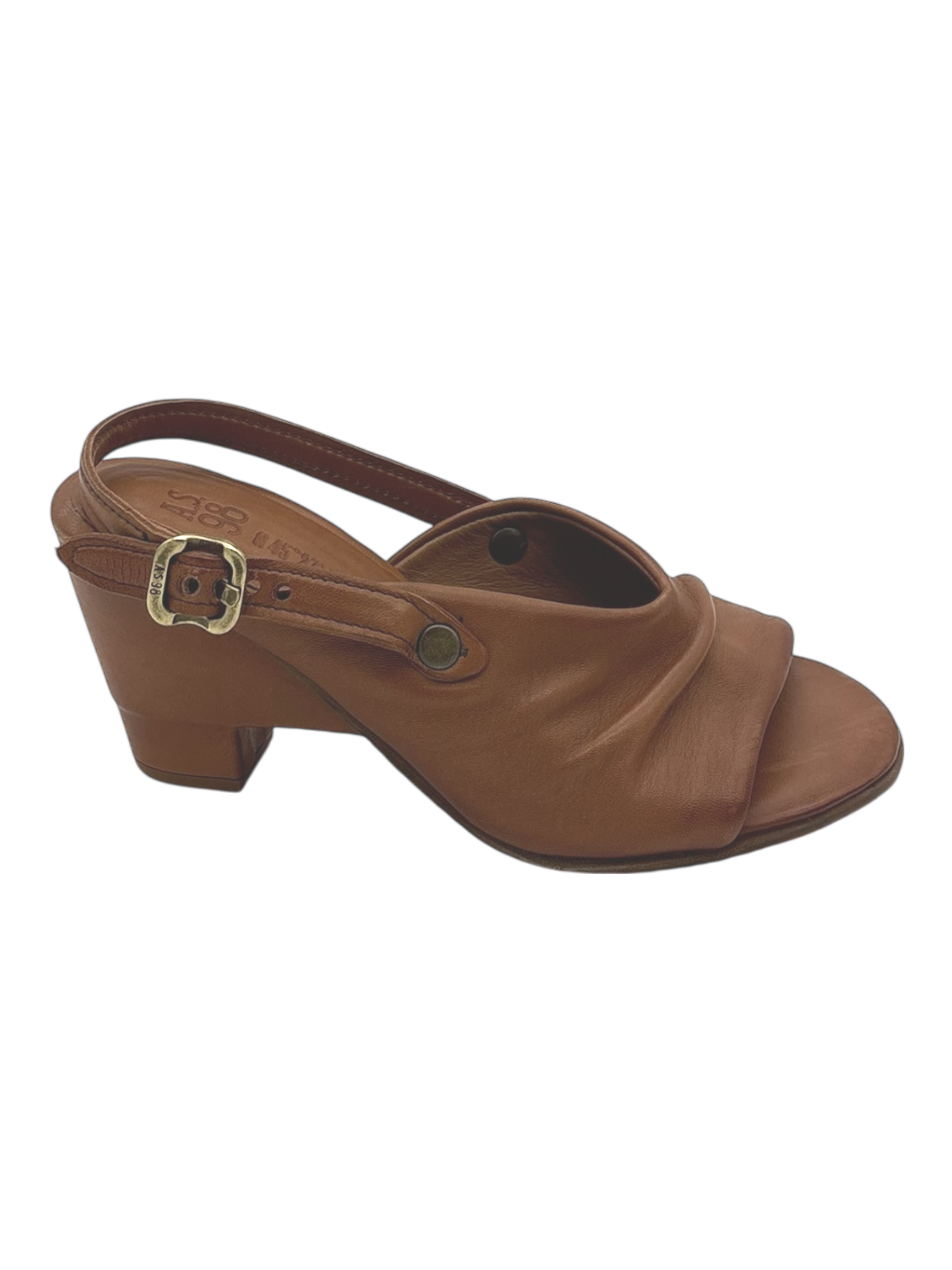 Sandalo pelle donna AS98 Camel - C35001 -
