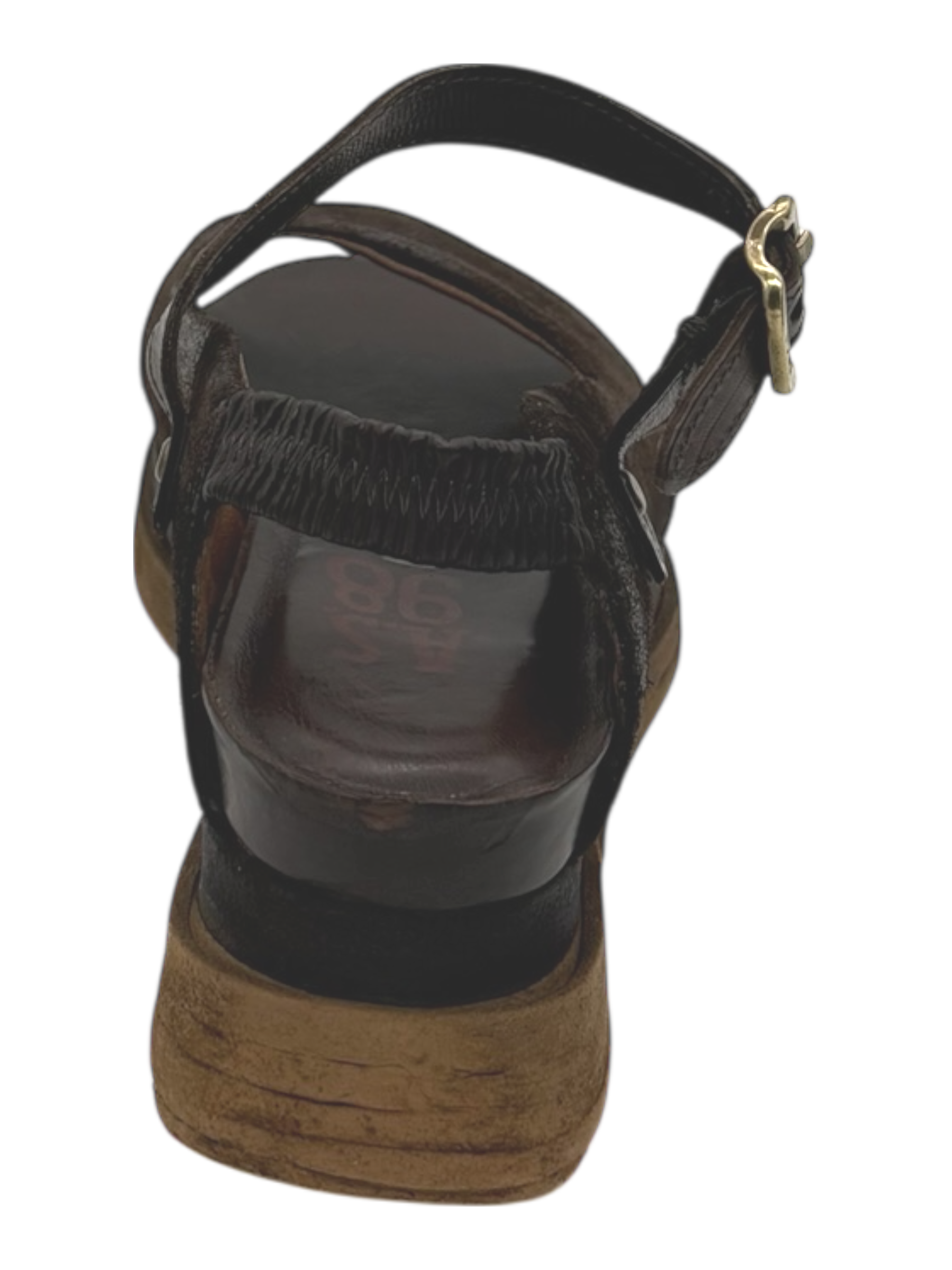 Sandalo pelle donna AS98 Ebano - A15052 -