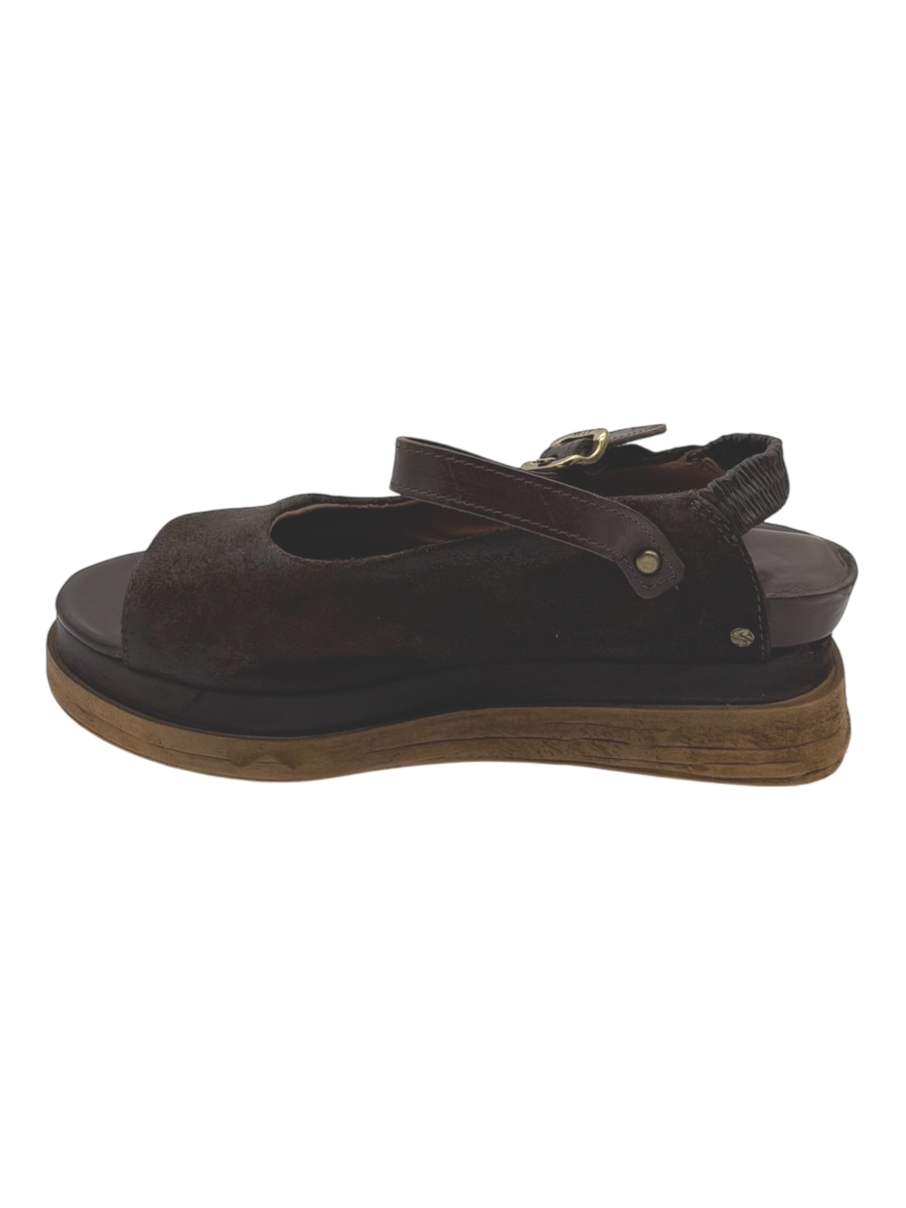 Sandalo pelle donna AS98 Ebano - A15052 -