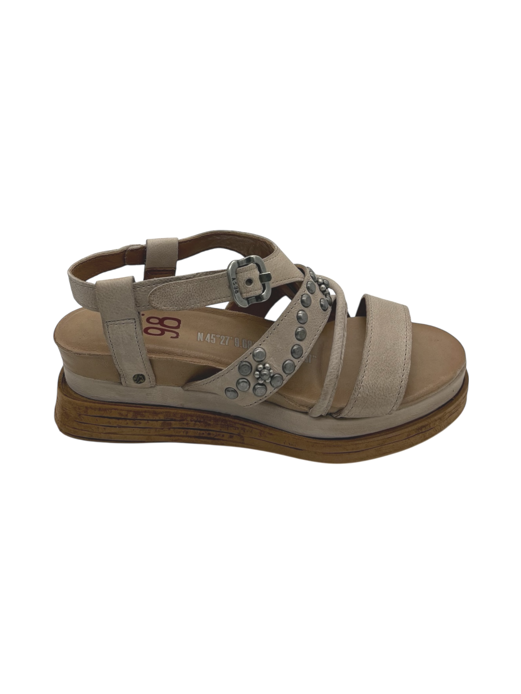 Sandalo in pelle zeppa donna As98 Lagos Dust - A15053 -