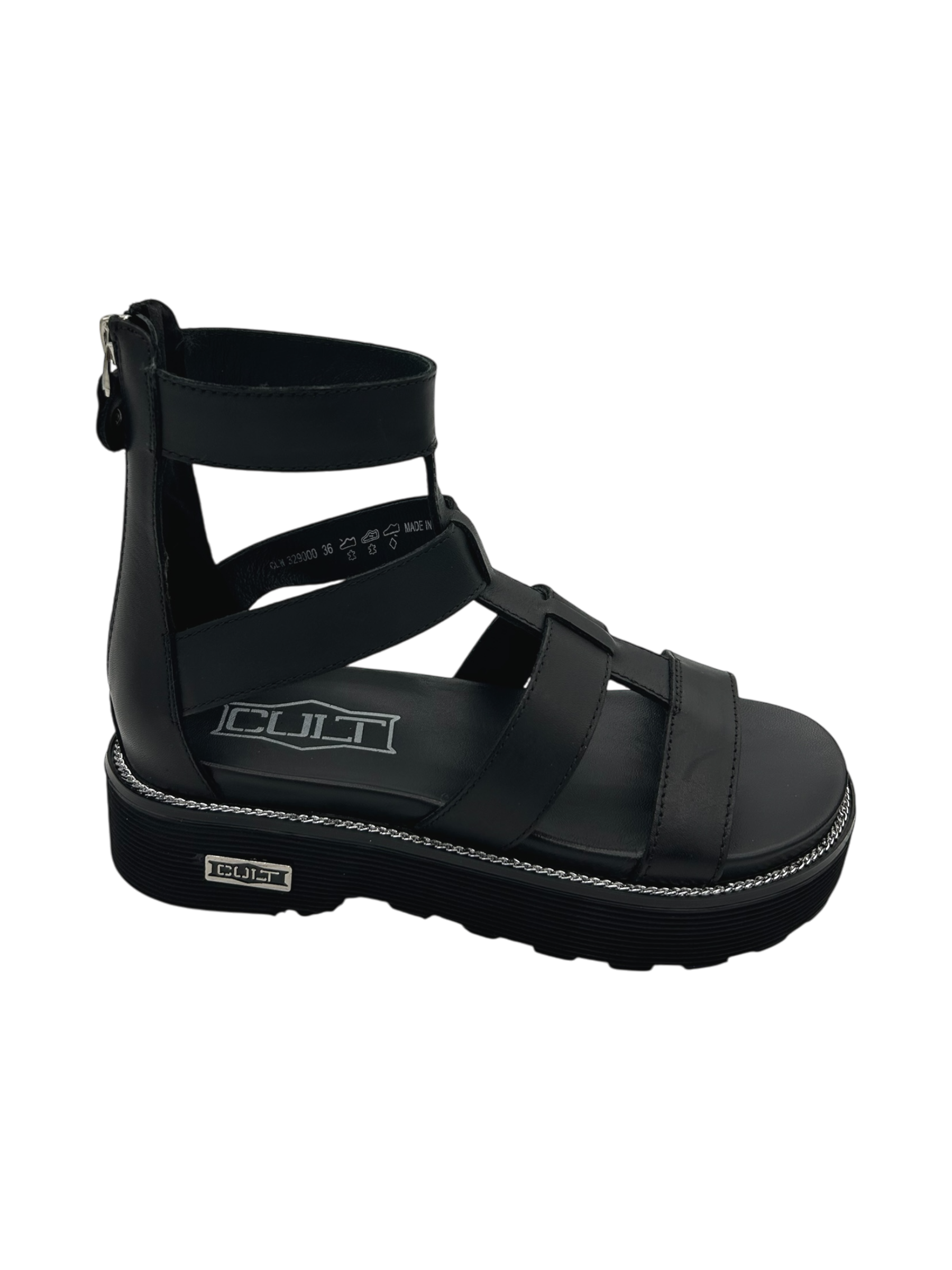 Sandalo pelle donna CULT Black - Ziggy 3290 -