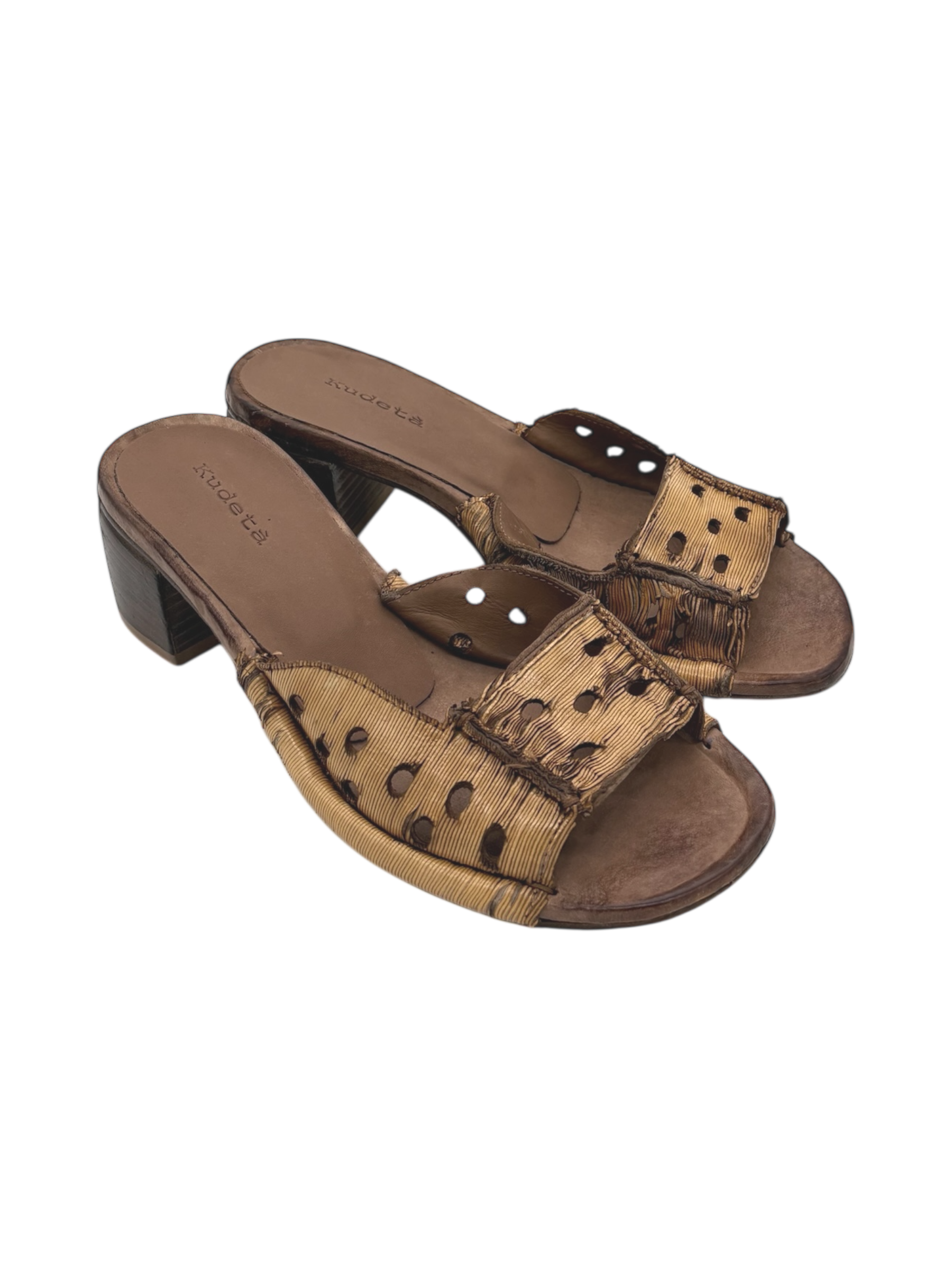 Sandalo pelle donna Kudetà  Intagliato Fard  - 614252-