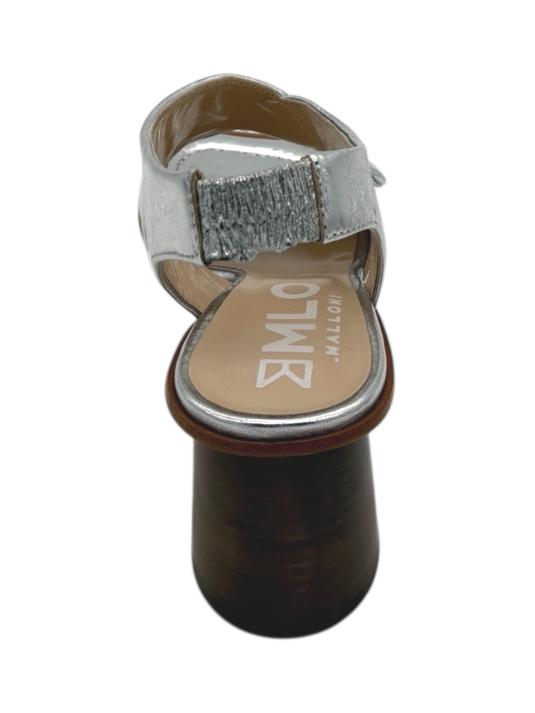 Sandalo pelle donna Malloni Argento -X26E30613-