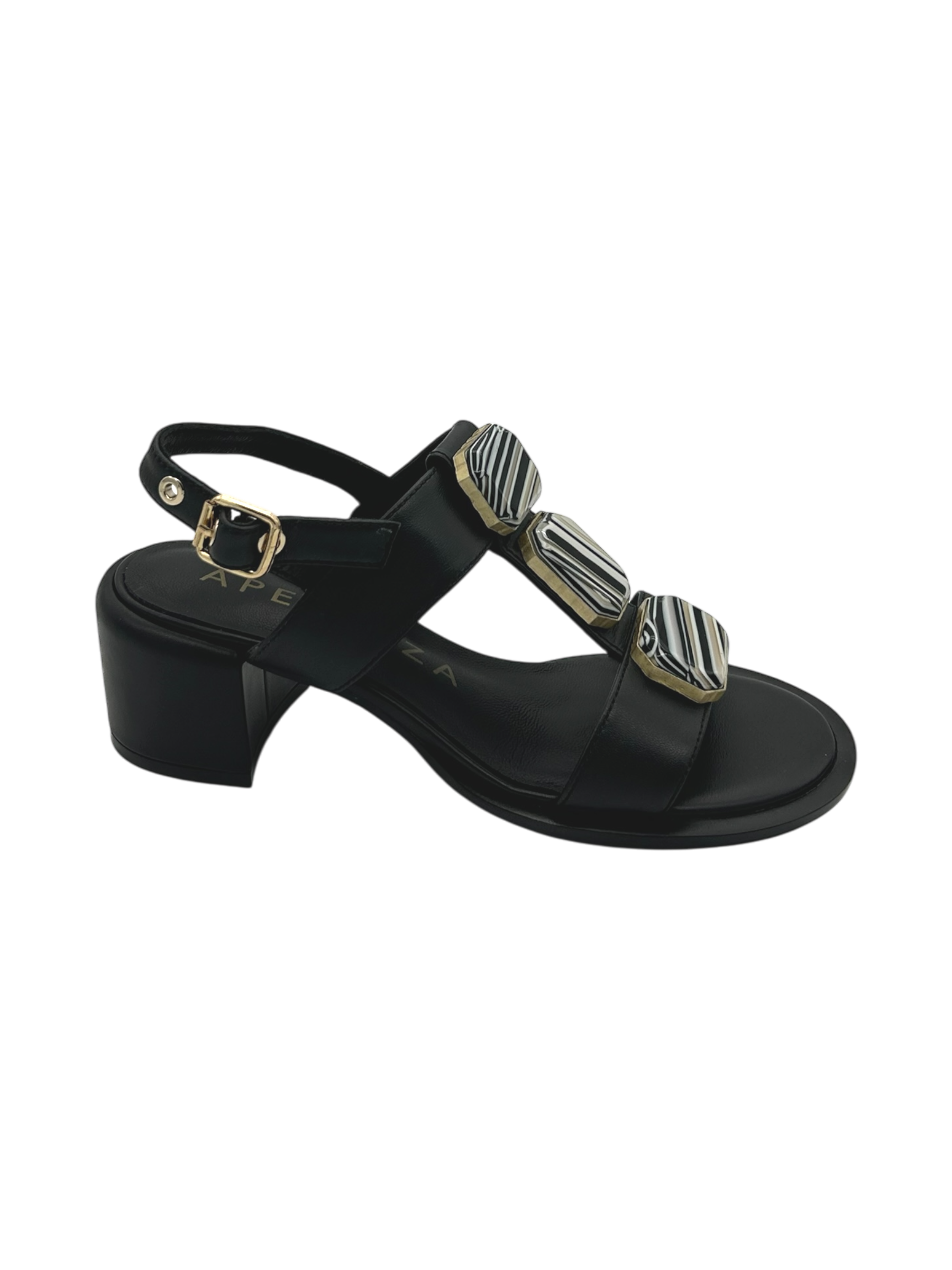 Sandalo pelle donna Apepazza Black - Nairobi -