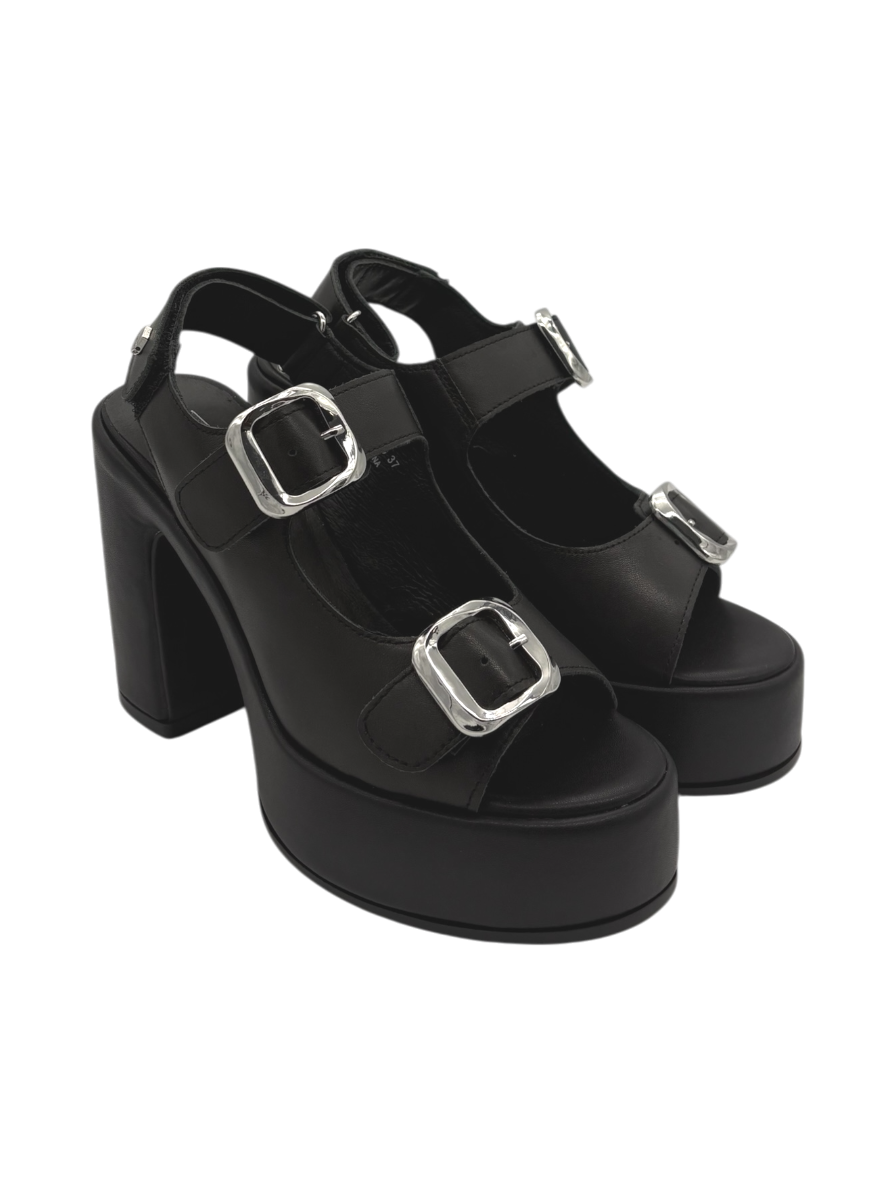 Sandalo pelle donna CULT Black -Bjork 4506-
