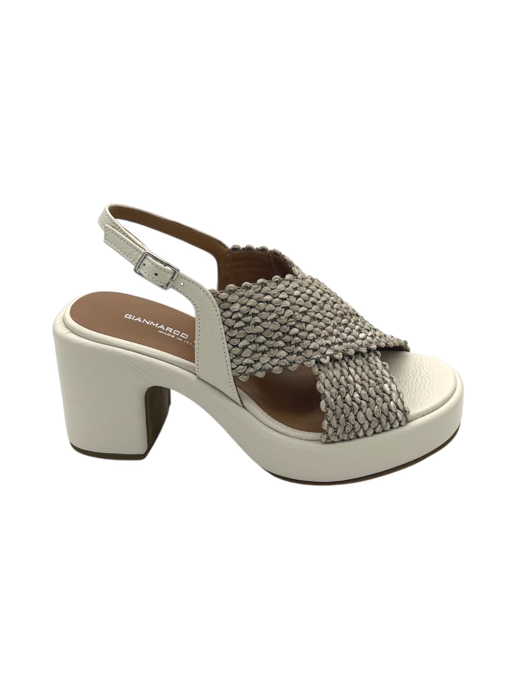 Sandalo pelle donna GIANMARCO SORELLI Latte -3022 Jane-