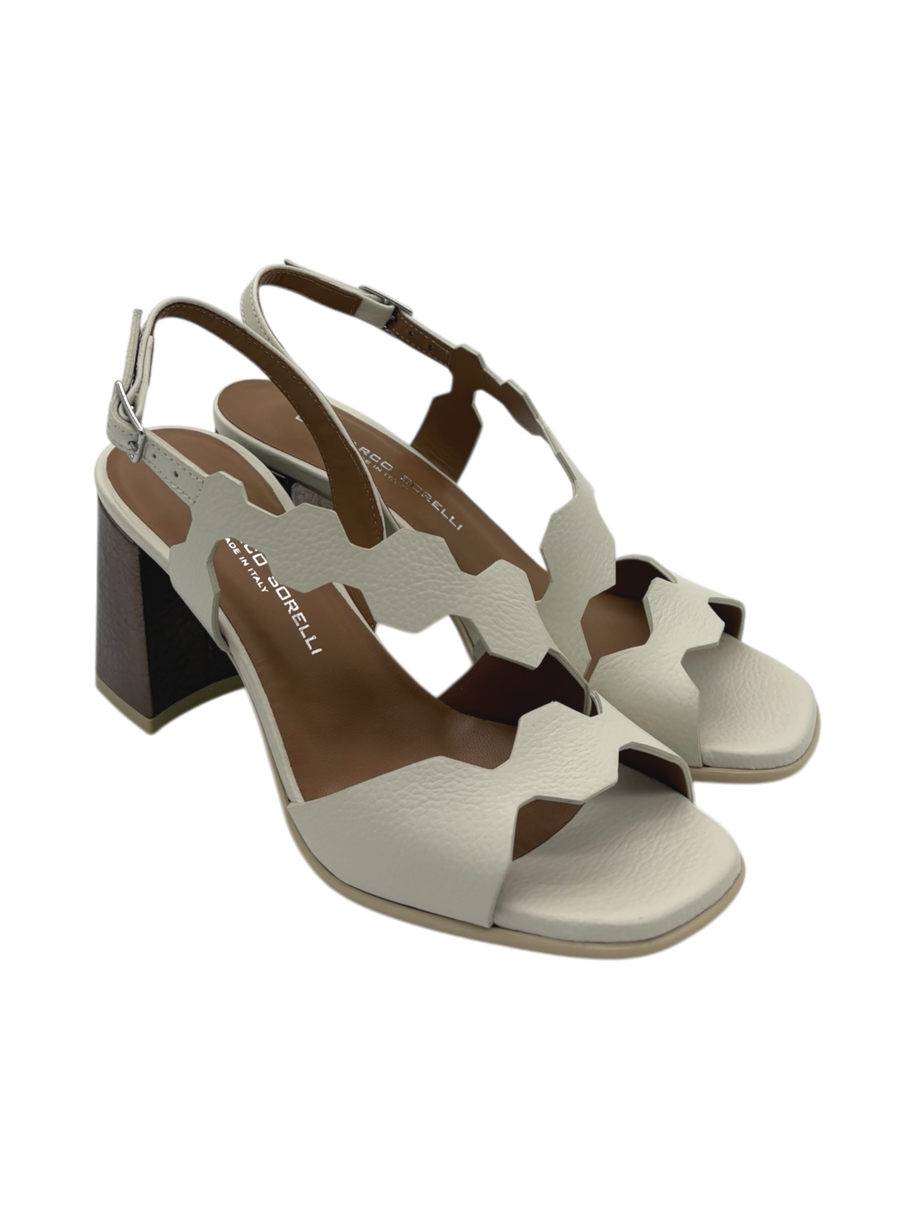 Sandalo pelle donna GIANMARCO SORELLI Latte -3057 Flex-