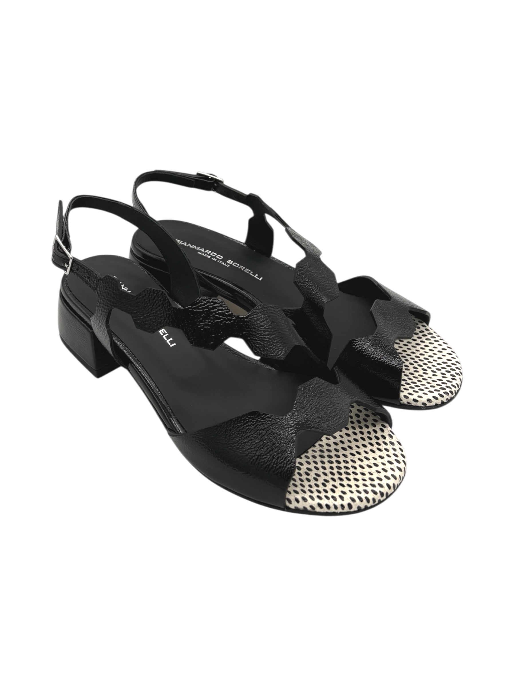 Sandalo pelle donna GIANMARCO SORELLI Nero -3057 Riva-