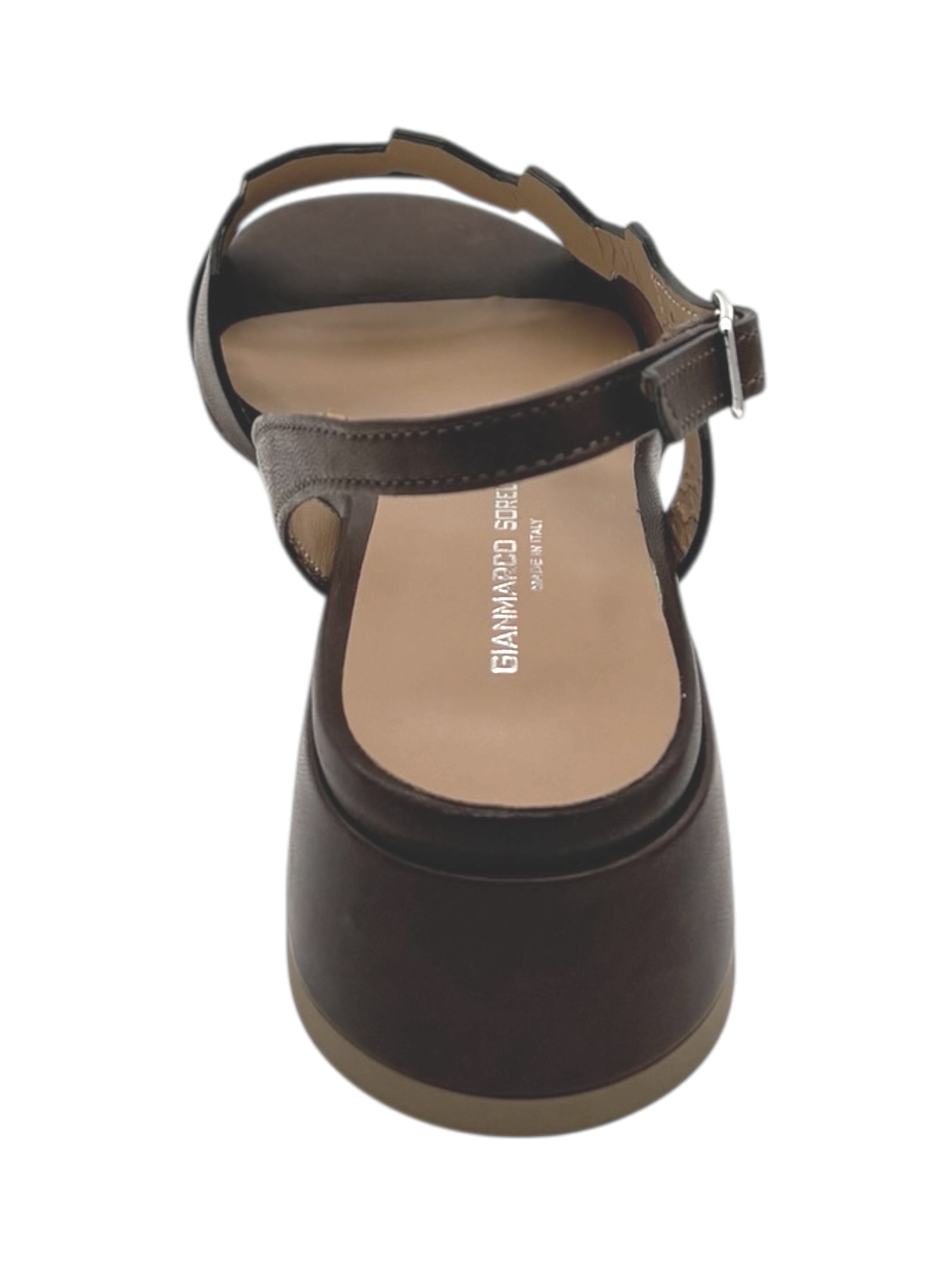 Sandalo pelle donna GIANMARCO SORELLI Testa moro -3057 Riva-