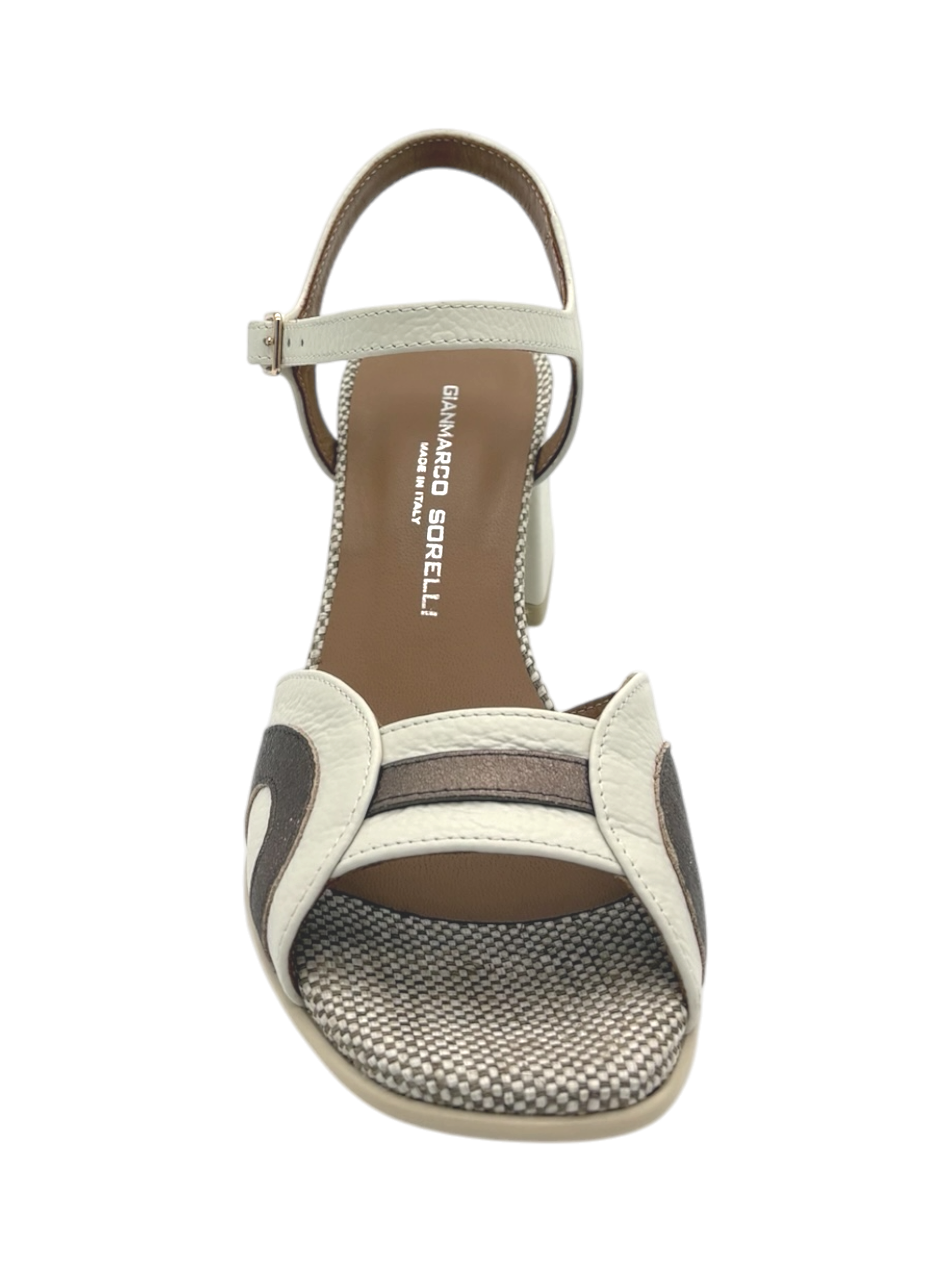 Sandalo pelle donna GIANMARCO SORELLI Latte -2067 Flow-