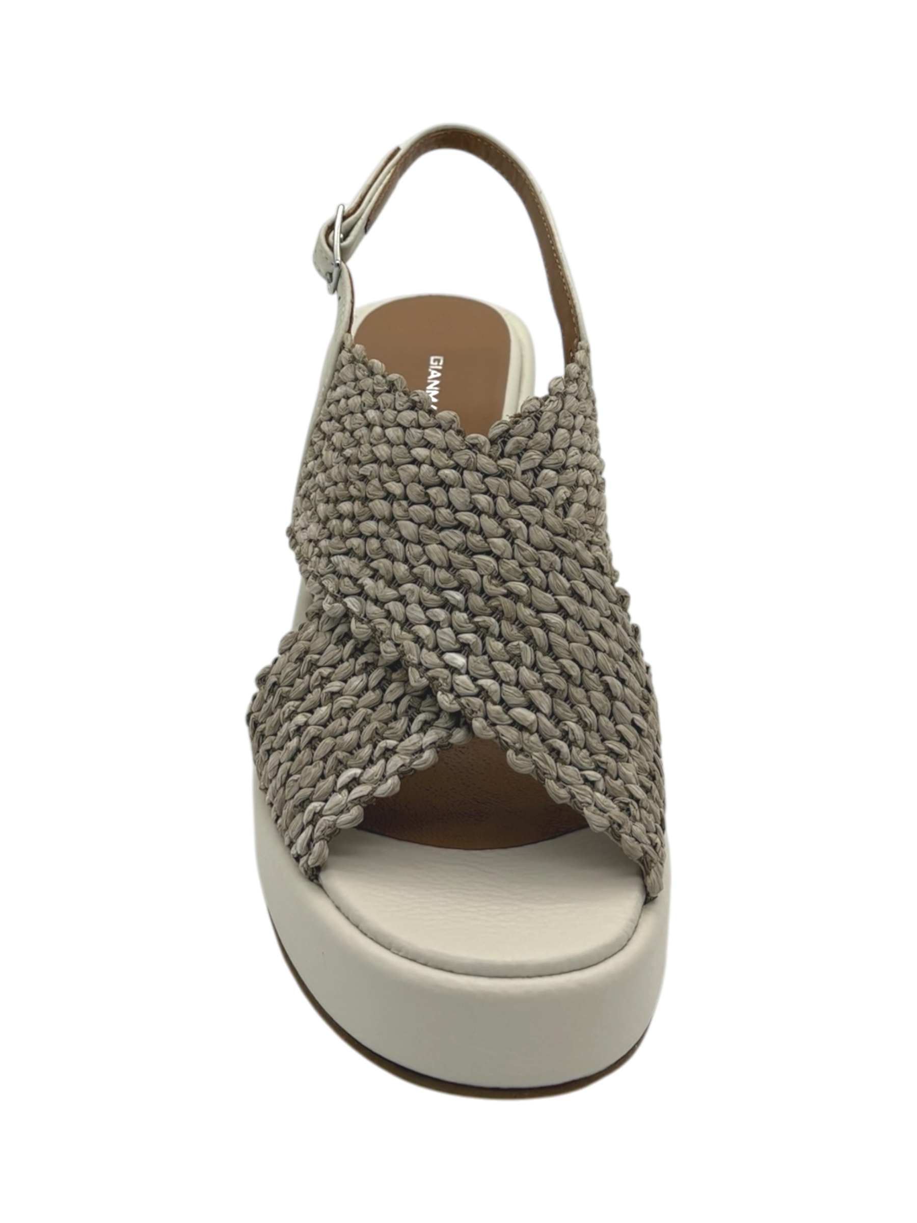 Sandalo pelle donna GIANMARCO SORELLI Latte -3022 Jane-