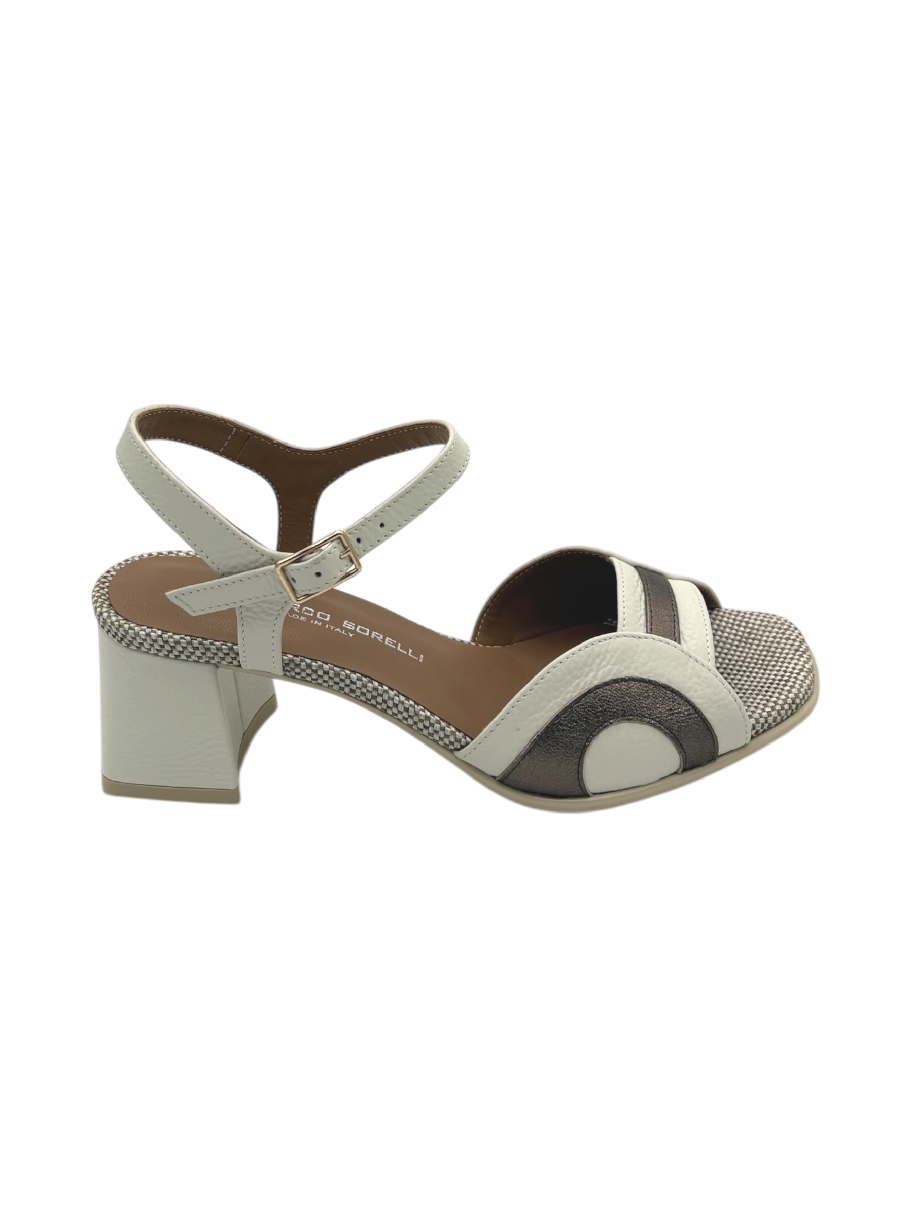 Sandalo pelle donna GIANMARCO SORELLI Latte -2067 Flow-