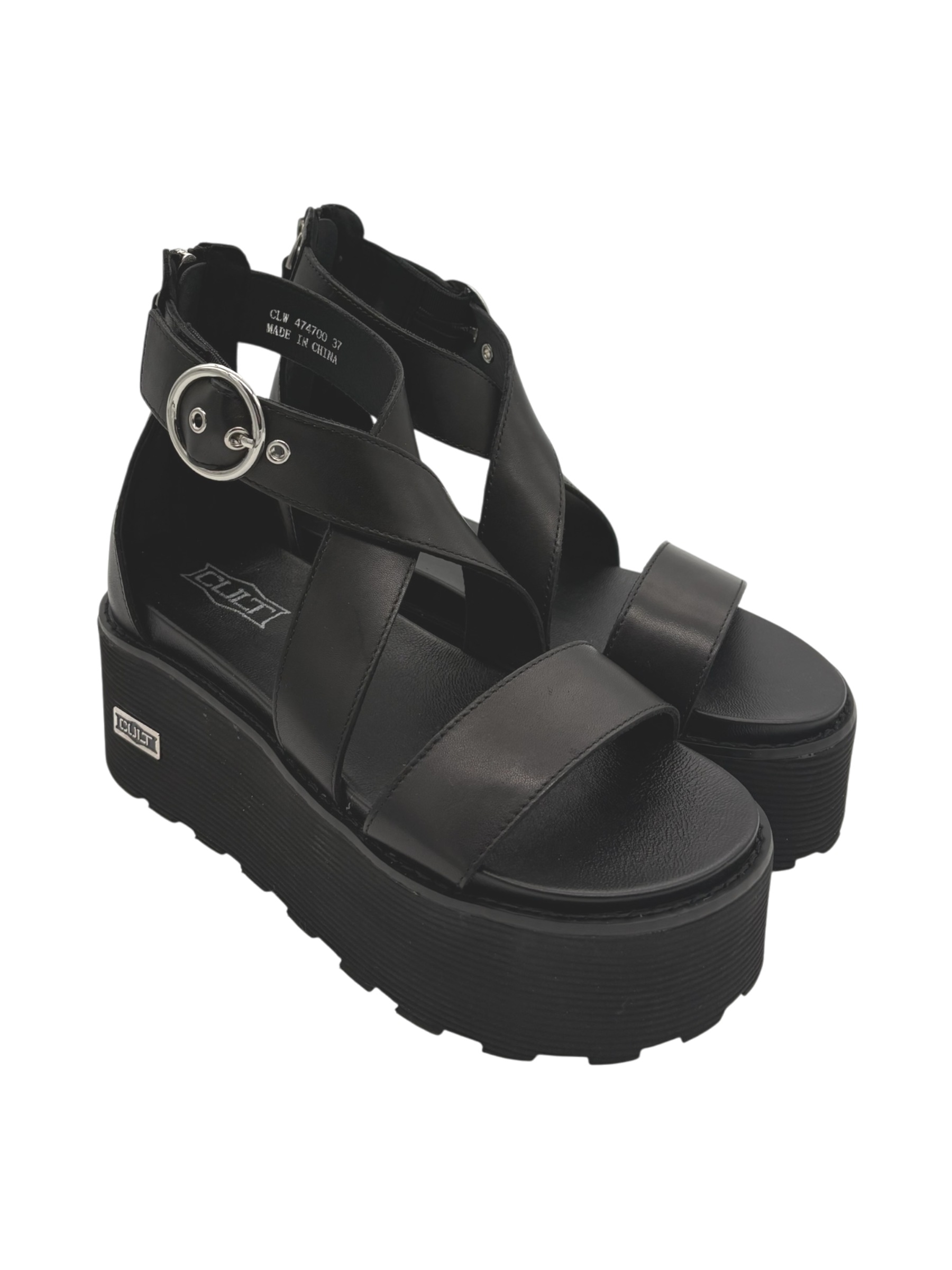 Sandalo Donna CULT Nancy 4747 in Pelle Nera