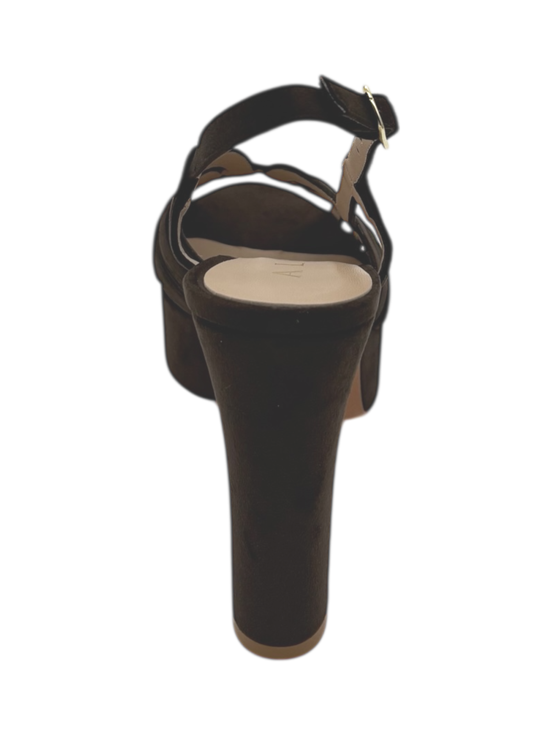 Sandalo Donna Albano 5565 Testa di Moro con Tacco e Cinturini Intrecciati