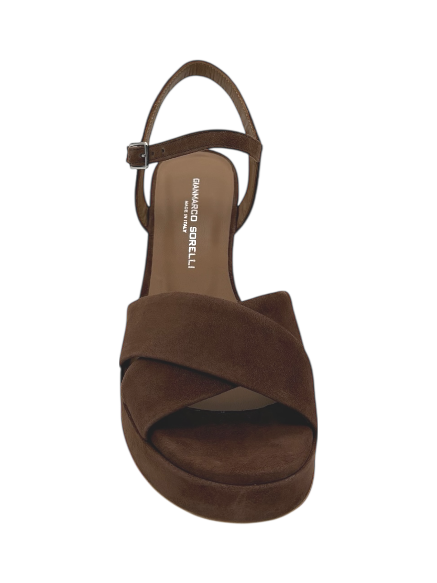 Sandalo donna GIANMARCO SORELLI Camoscio Tabacco -3080 Sara-