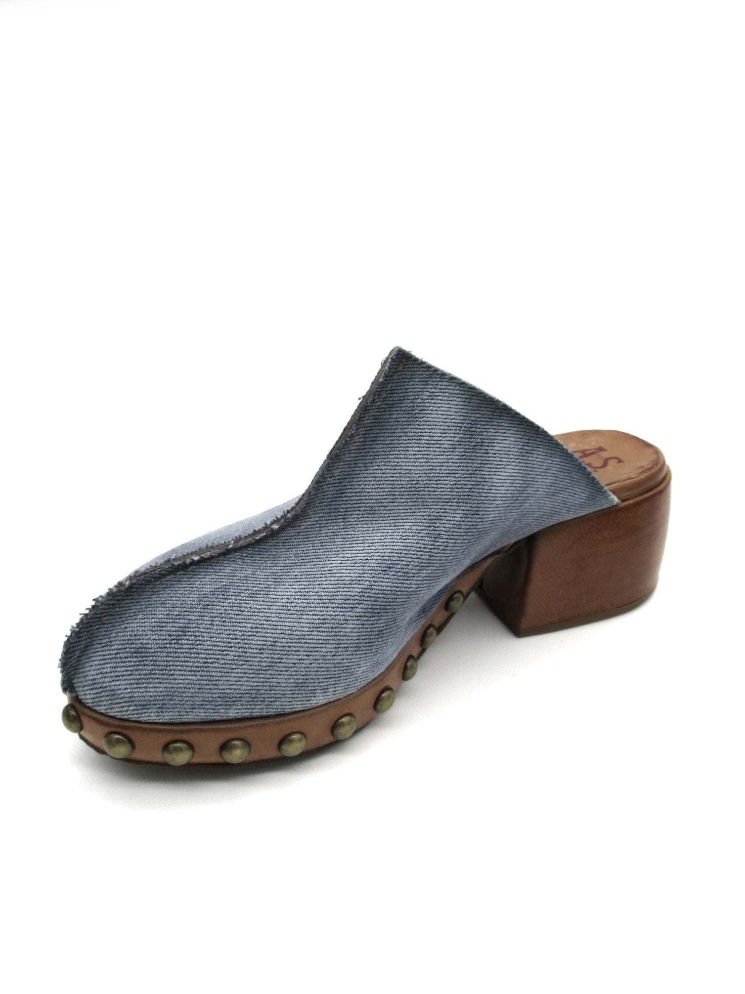 Sandalo in pelle donna As98 Blu Jeans - B36101 -