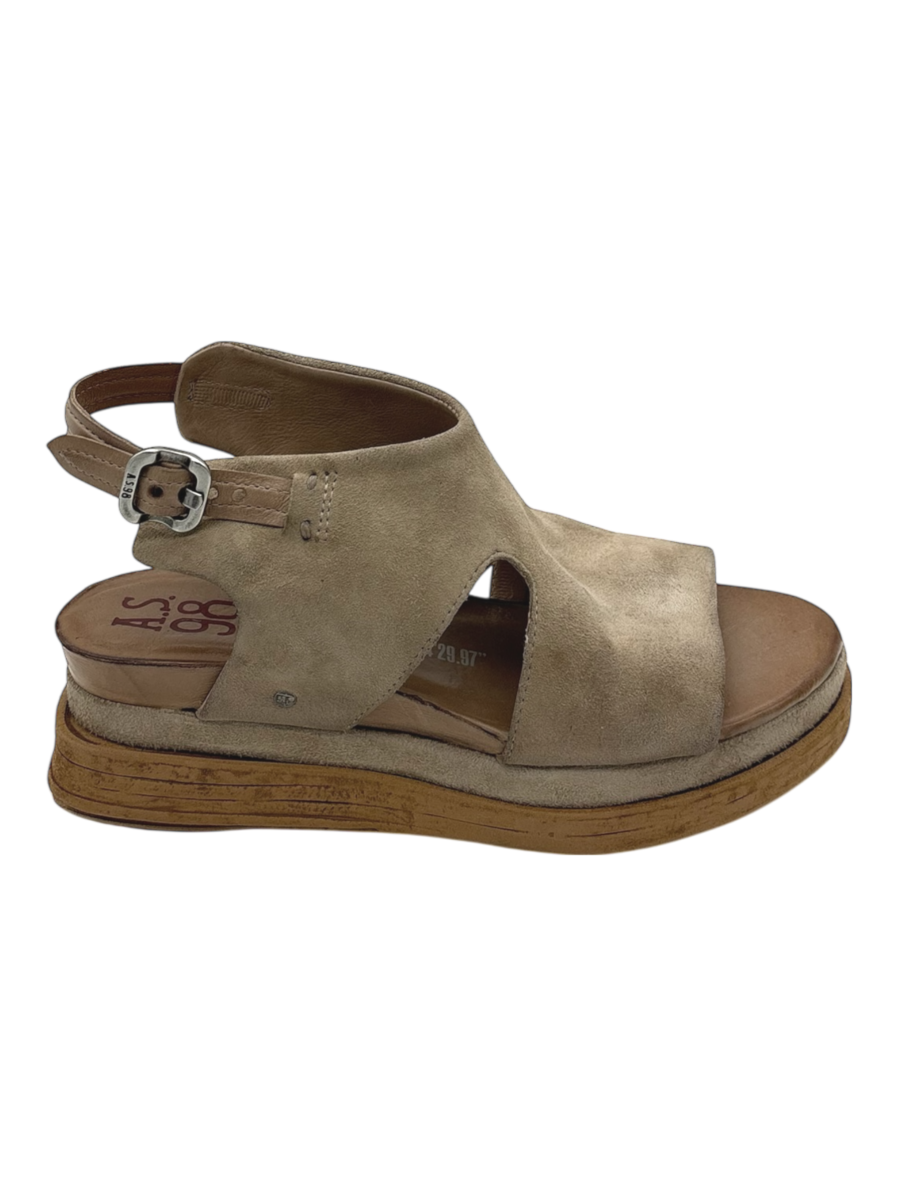 Sandalo in pelle zeppa donna As98 Lagos Cartoon  - A15051 -