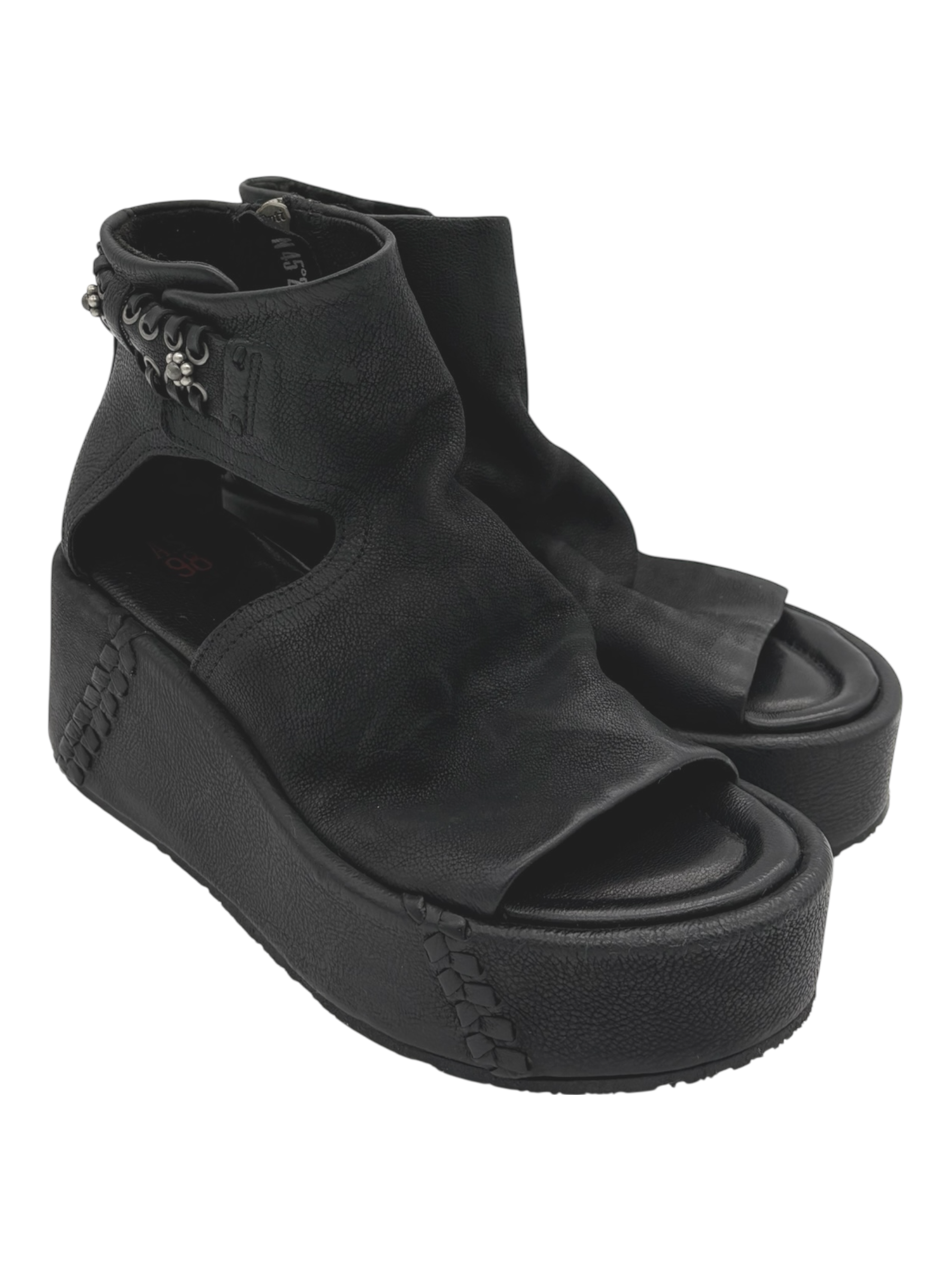 Sandalo pelle donna AS98 Black - B99008 -