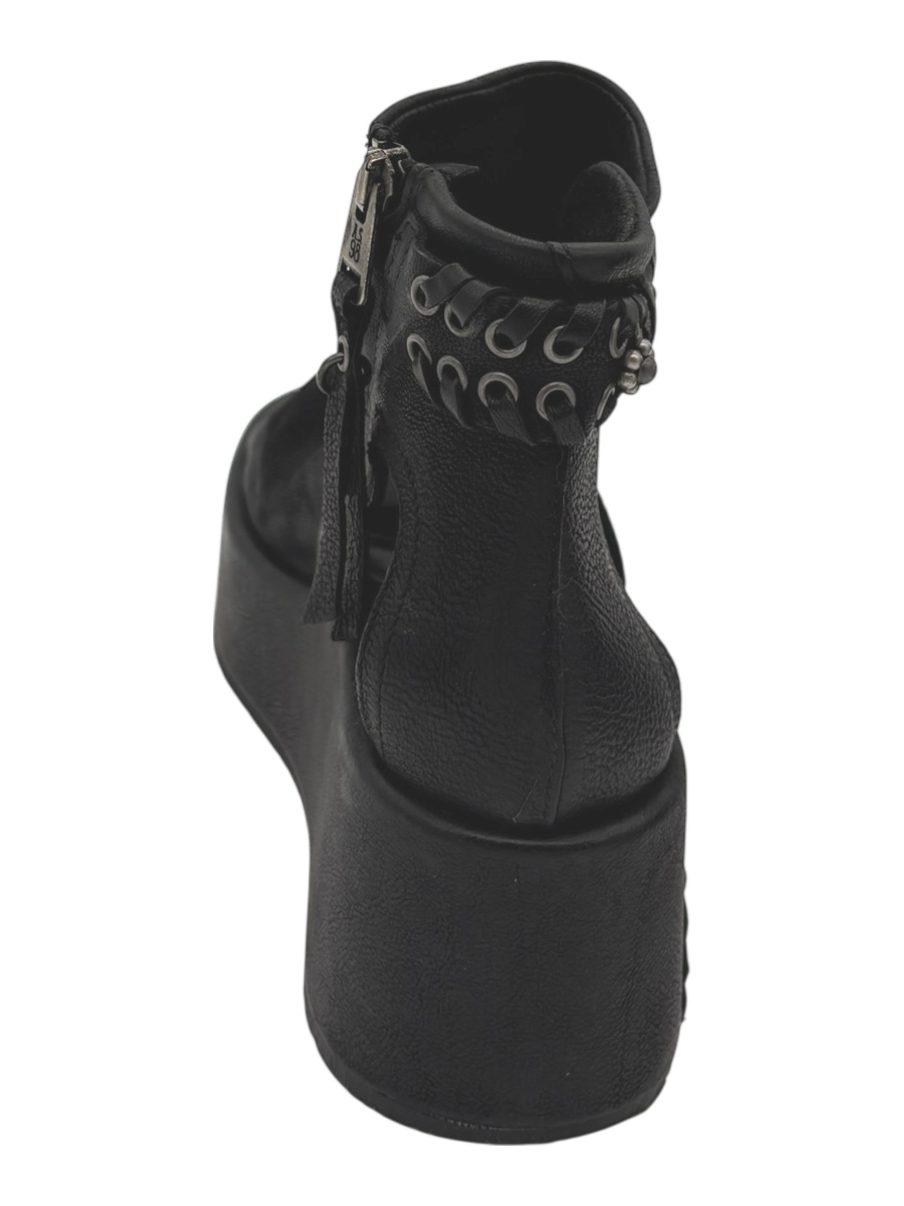 Sandalo pelle donna AS98 Black - B99008 -