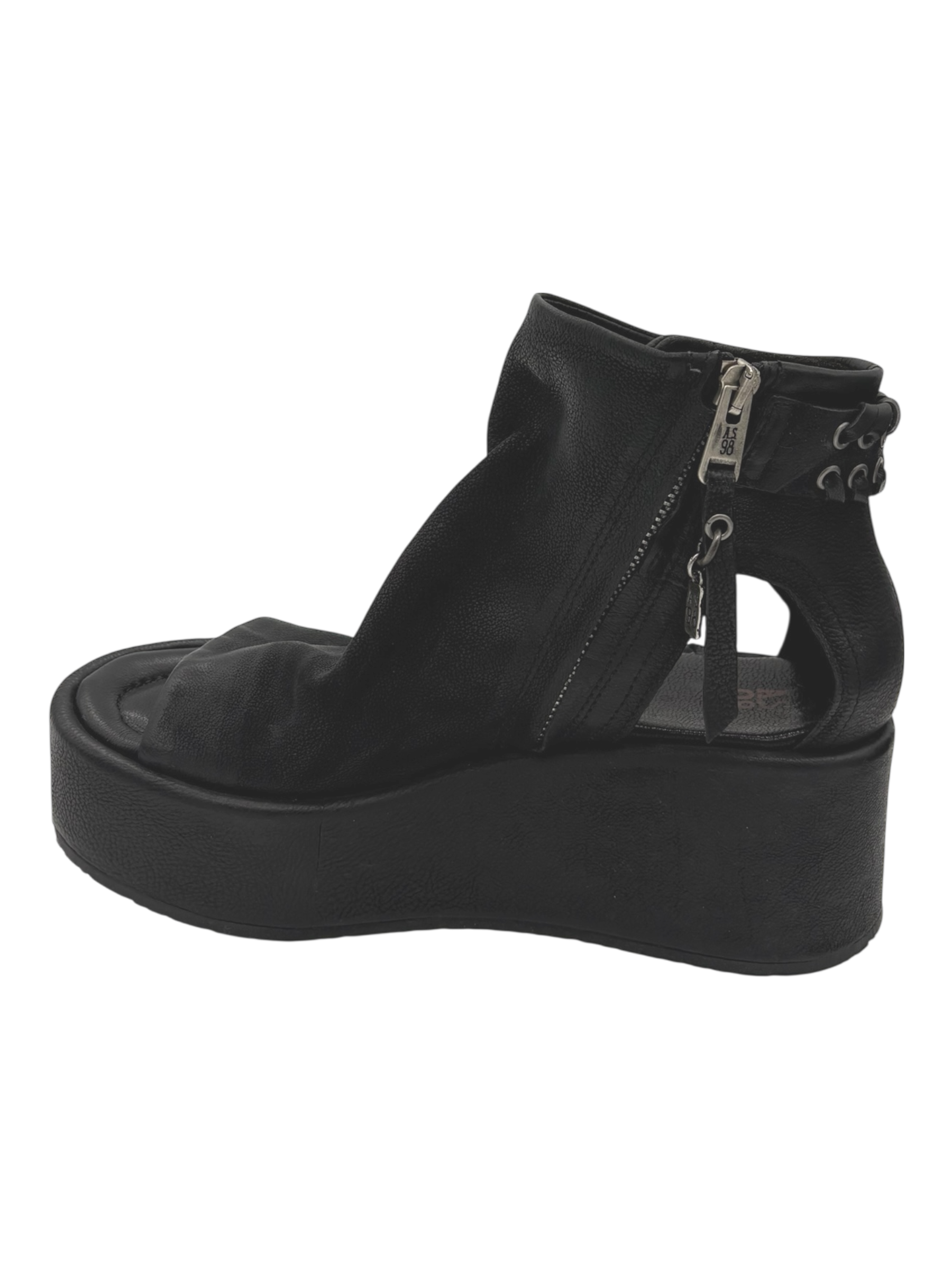 Sandalo pelle donna AS98 Black - B99008 -