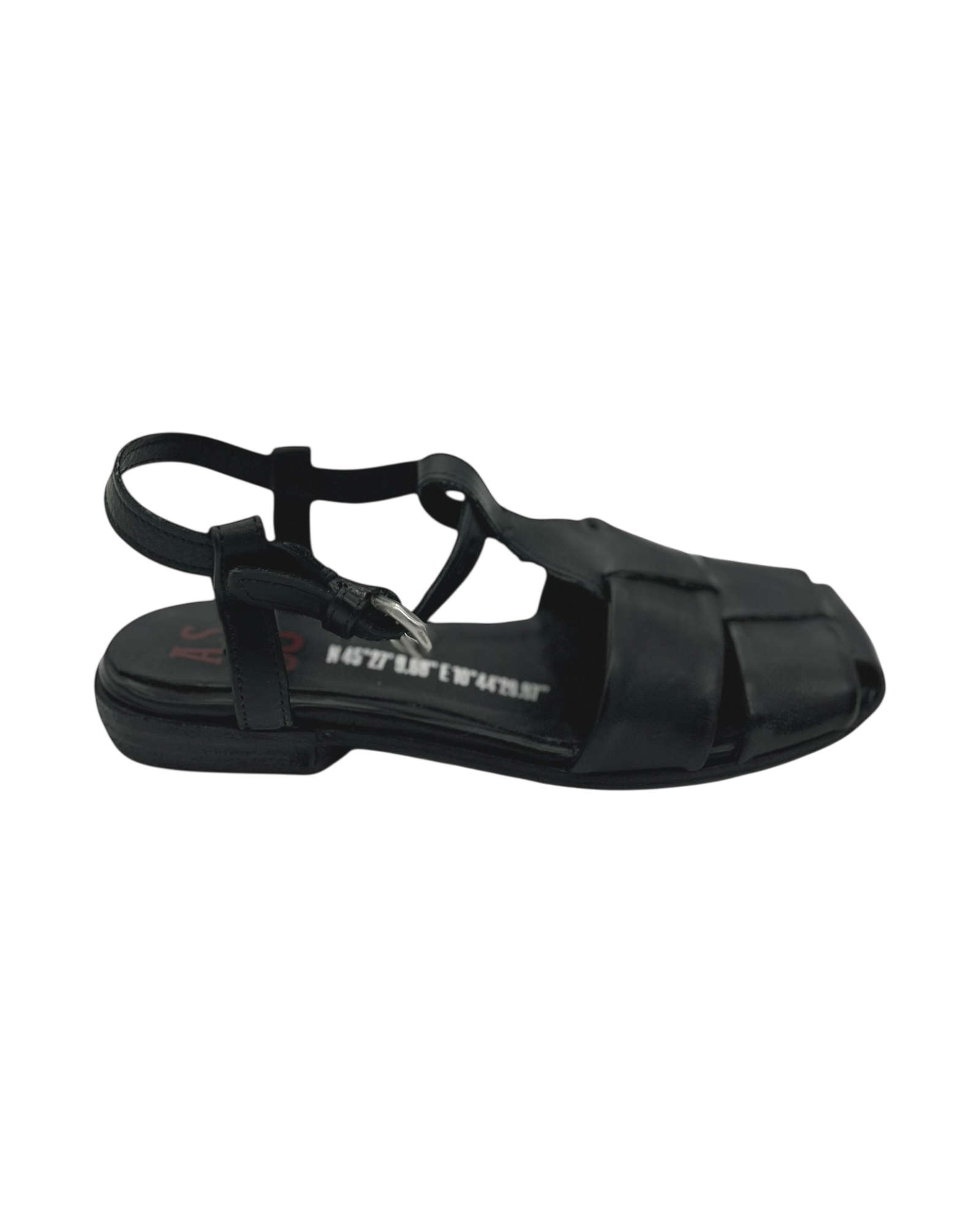Sandalo pelle donna AS98 Nero - B59109 -