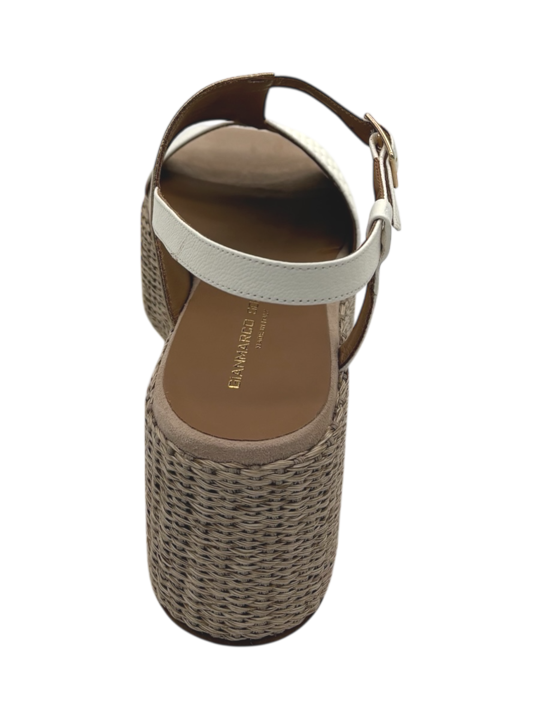 Sandalo pelle donna GIANMARCO SORELLI Vimini Bianco - 3075 Adel-