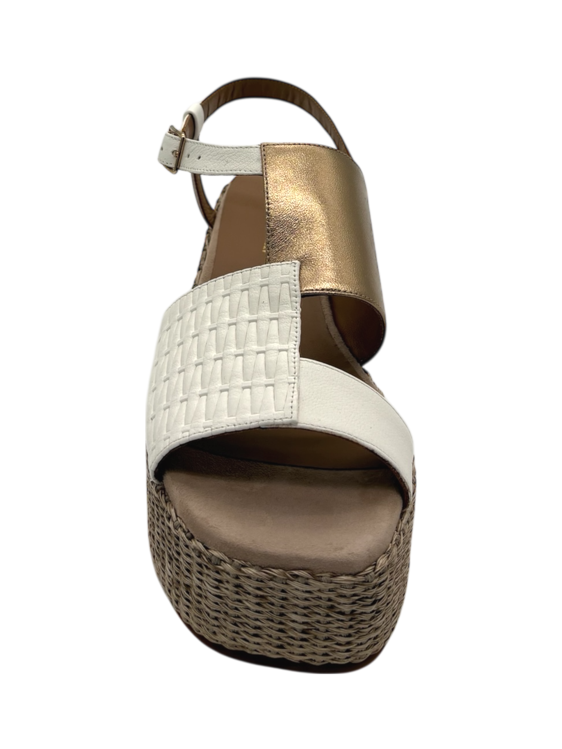 Sandalo pelle donna GIANMARCO SORELLI Vimini Bianco - 3075 Adel-