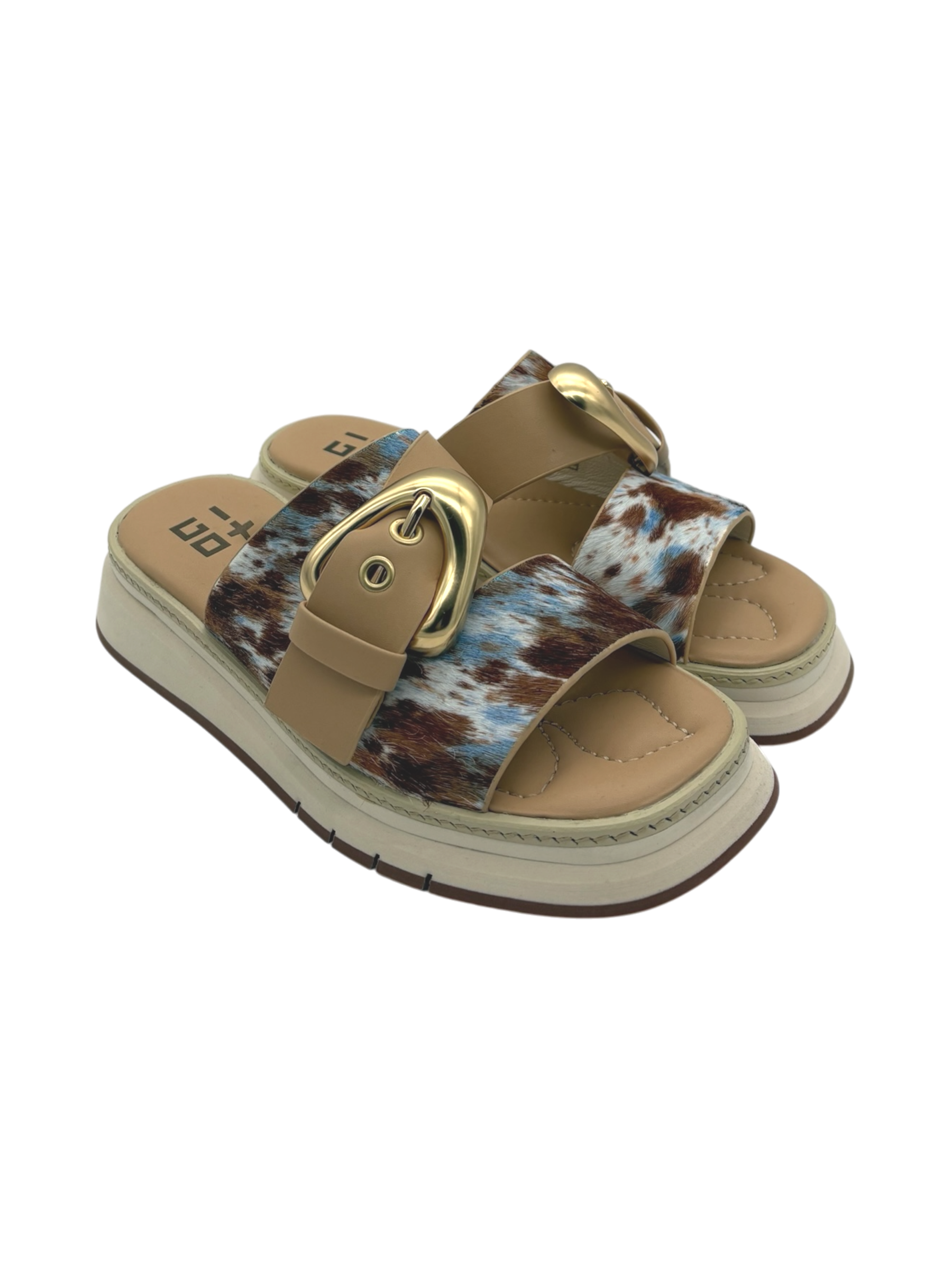 Sandalo pelle donna GIO+ Combi mucca Malva 01B