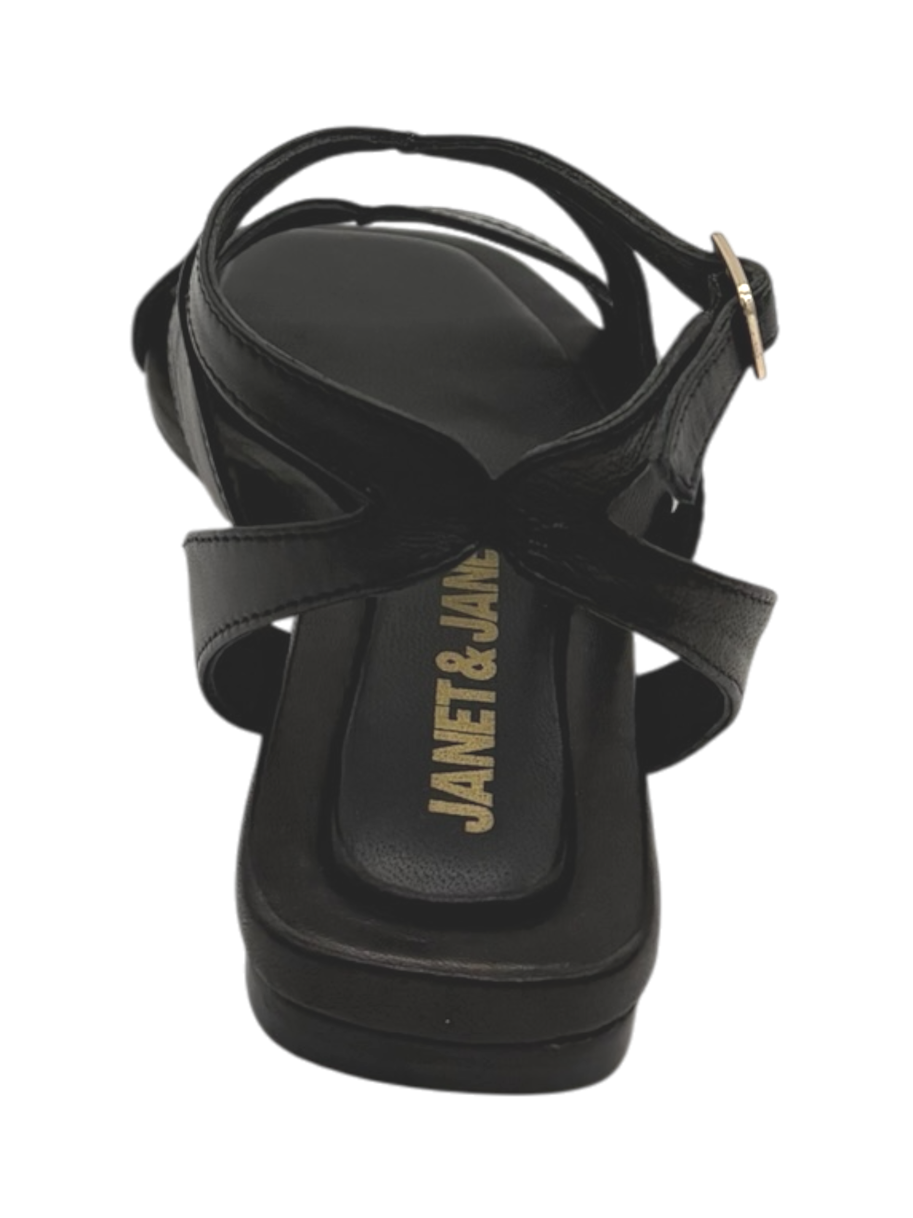 Sandalo pelle donna Janet & Janet Nero  J680