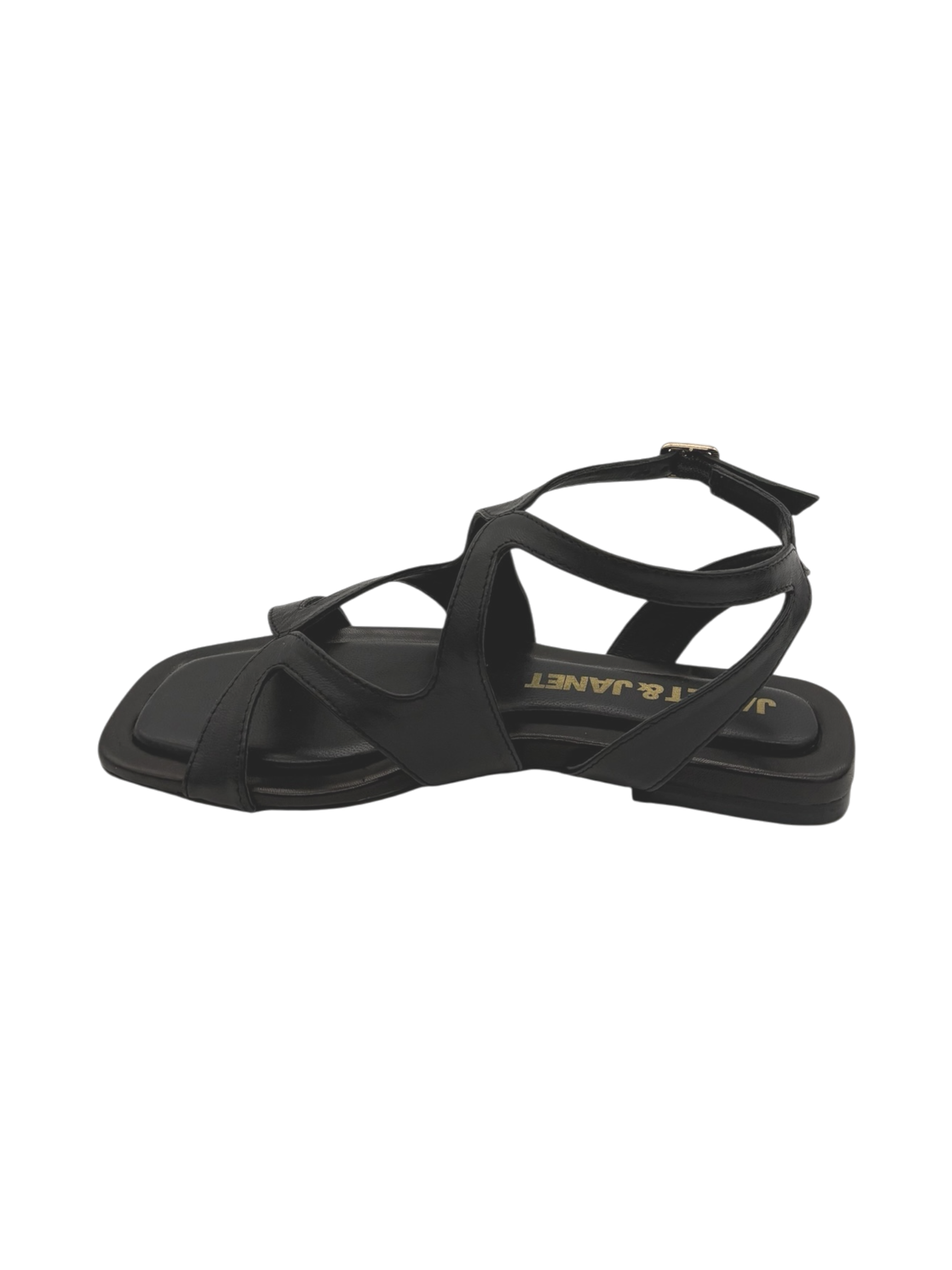 Sandalo pelle donna Janet & Janet Nero  J680