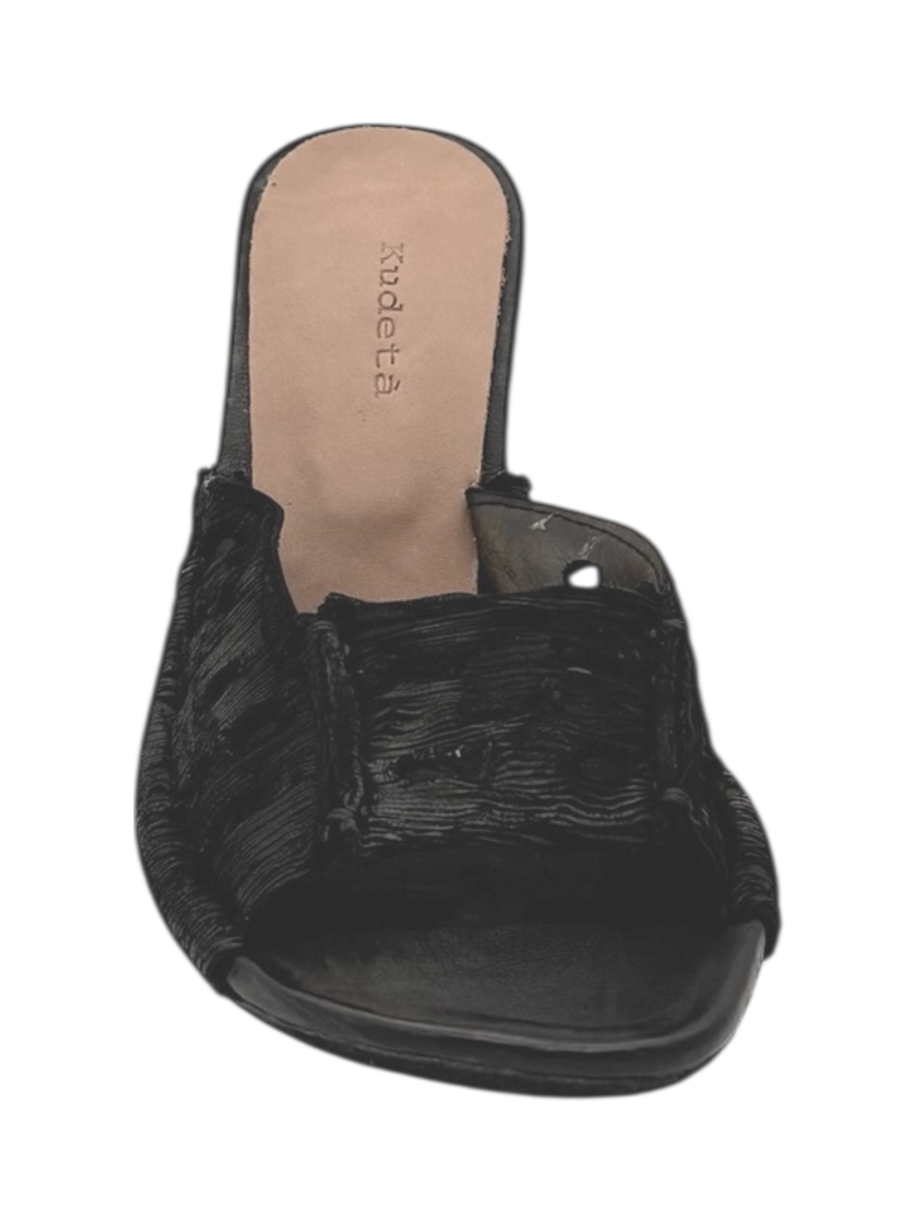 Sandalo pelle donna Kudetà  Intagliato Nero  - 614252-