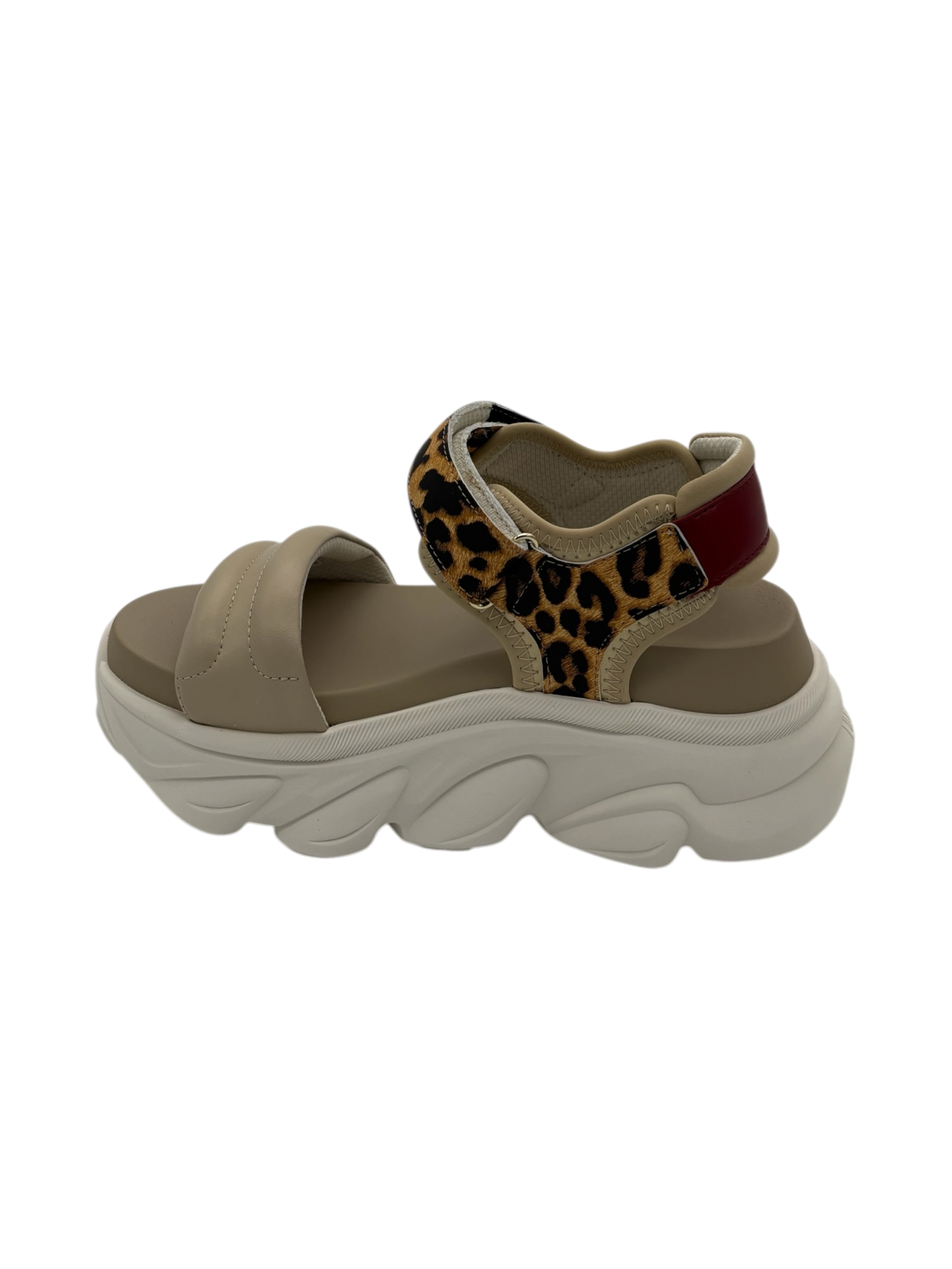 Sandalo Donna Liu Jo Steffy 01 Animalier Beige con Zeppa in Corda