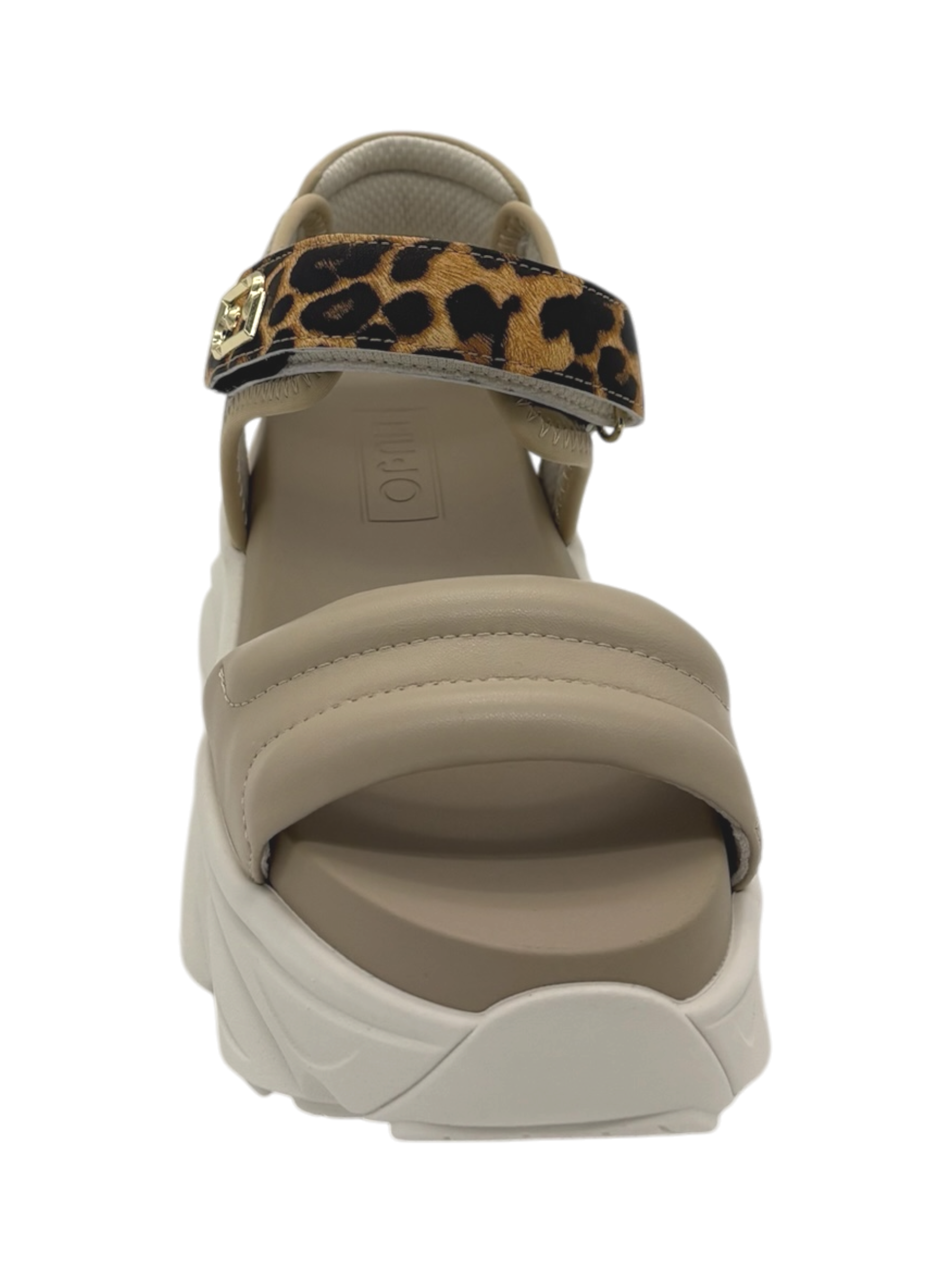 Sandalo Donna Liu Jo Steffy 01 Animalier Beige con Zeppa in Corda