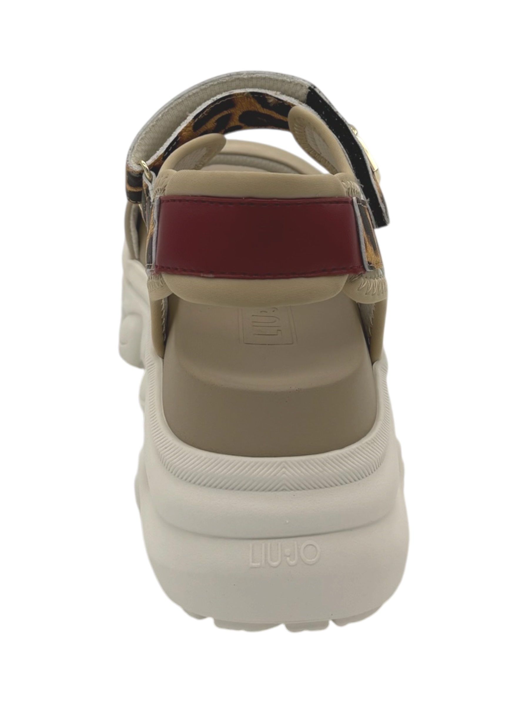 Sandalo Donna Liu Jo Steffy 01 Animalier Beige con Zeppa in Corda