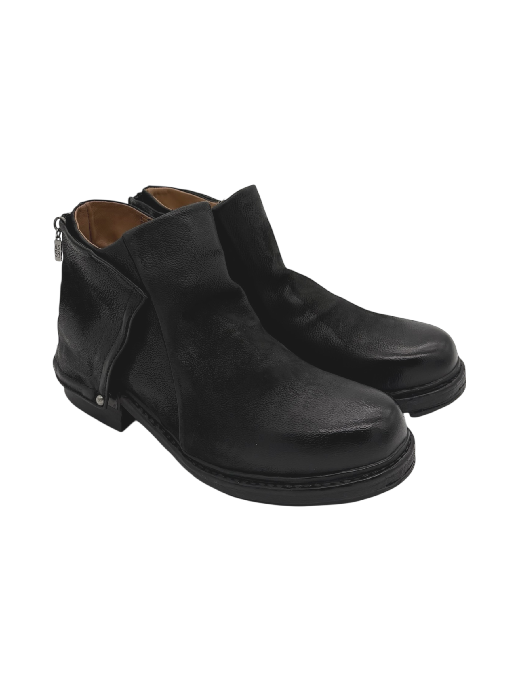 Scarpa pelle donna AS98 Nero - B80232 -