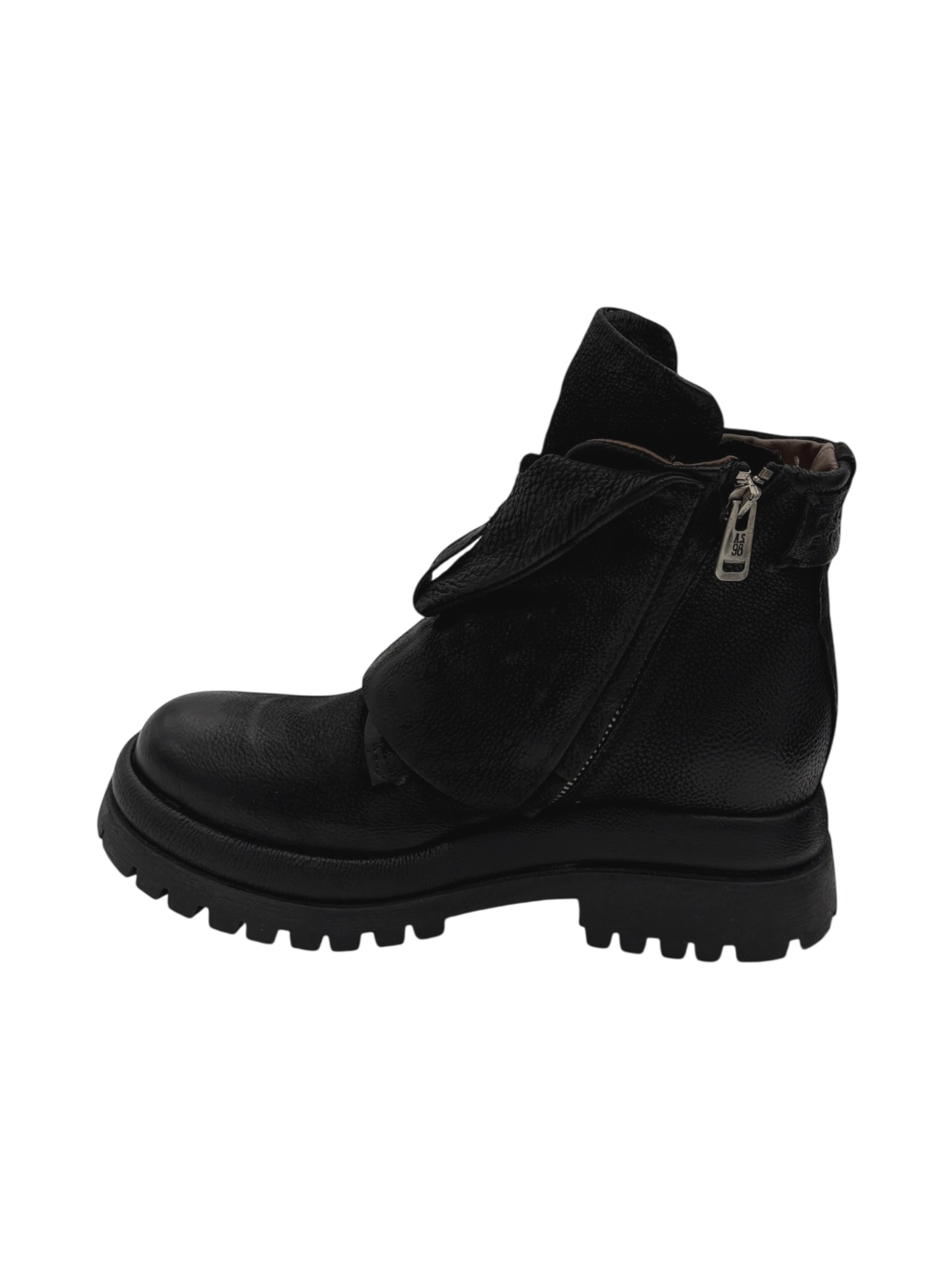 Scarpa pelle donna AS98 Black - B51210 -