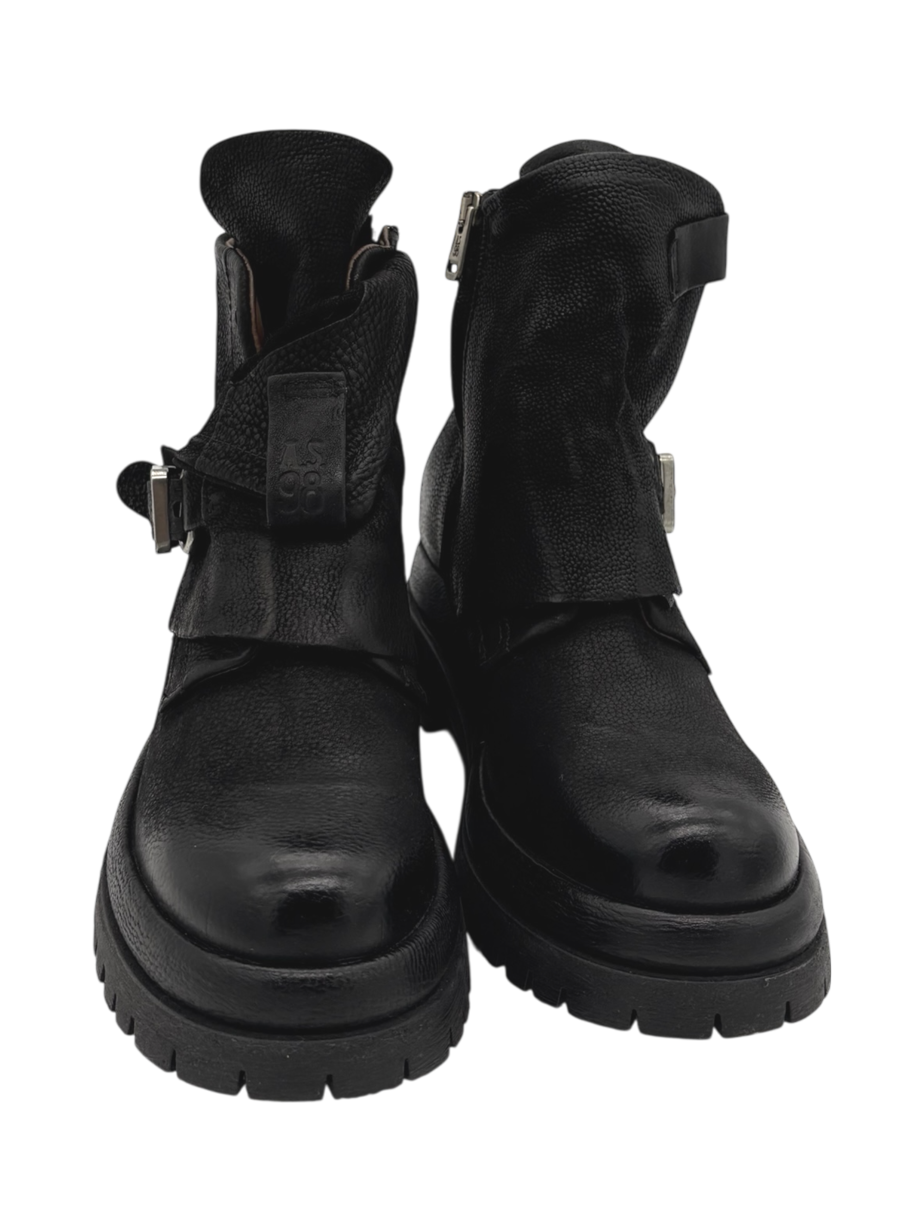Scarpa pelle donna AS98 Black - B51210 -