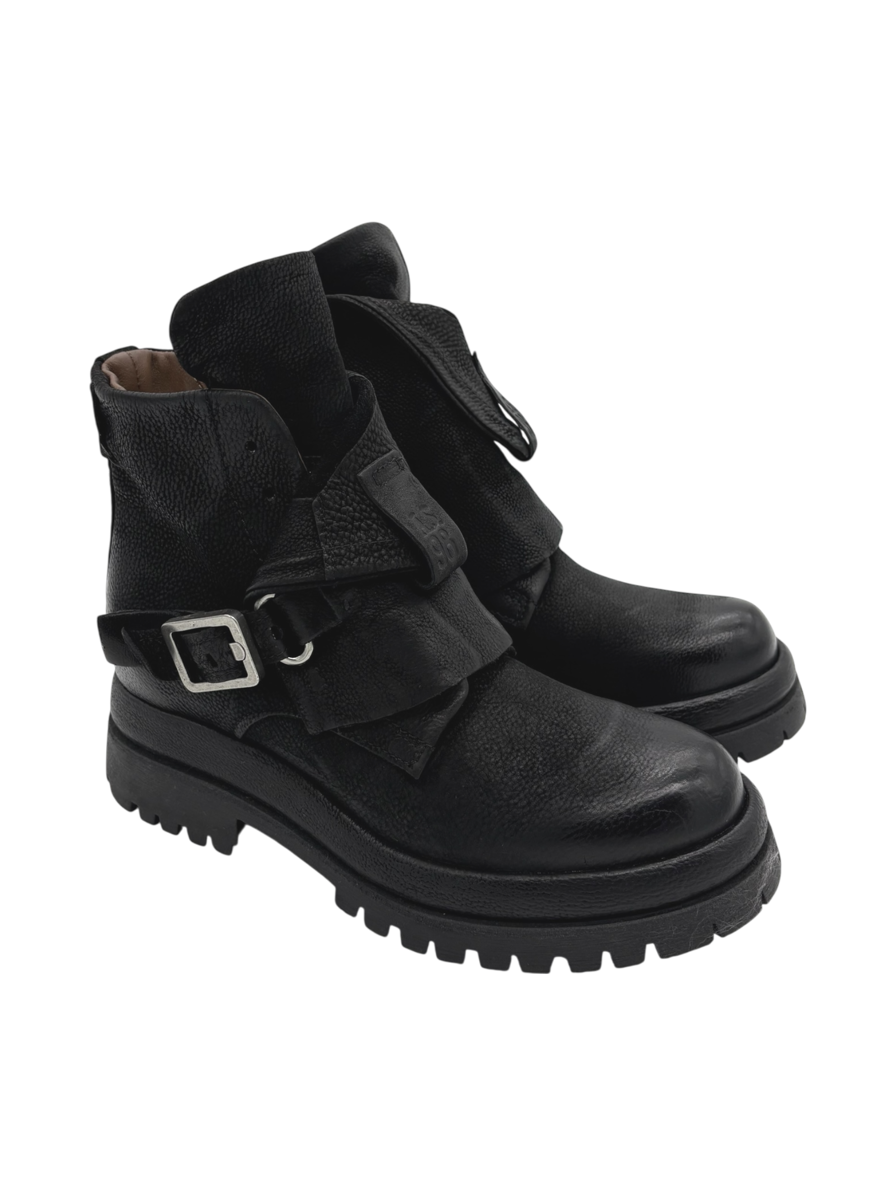 Scarpa pelle donna AS98 Black - B51210 -