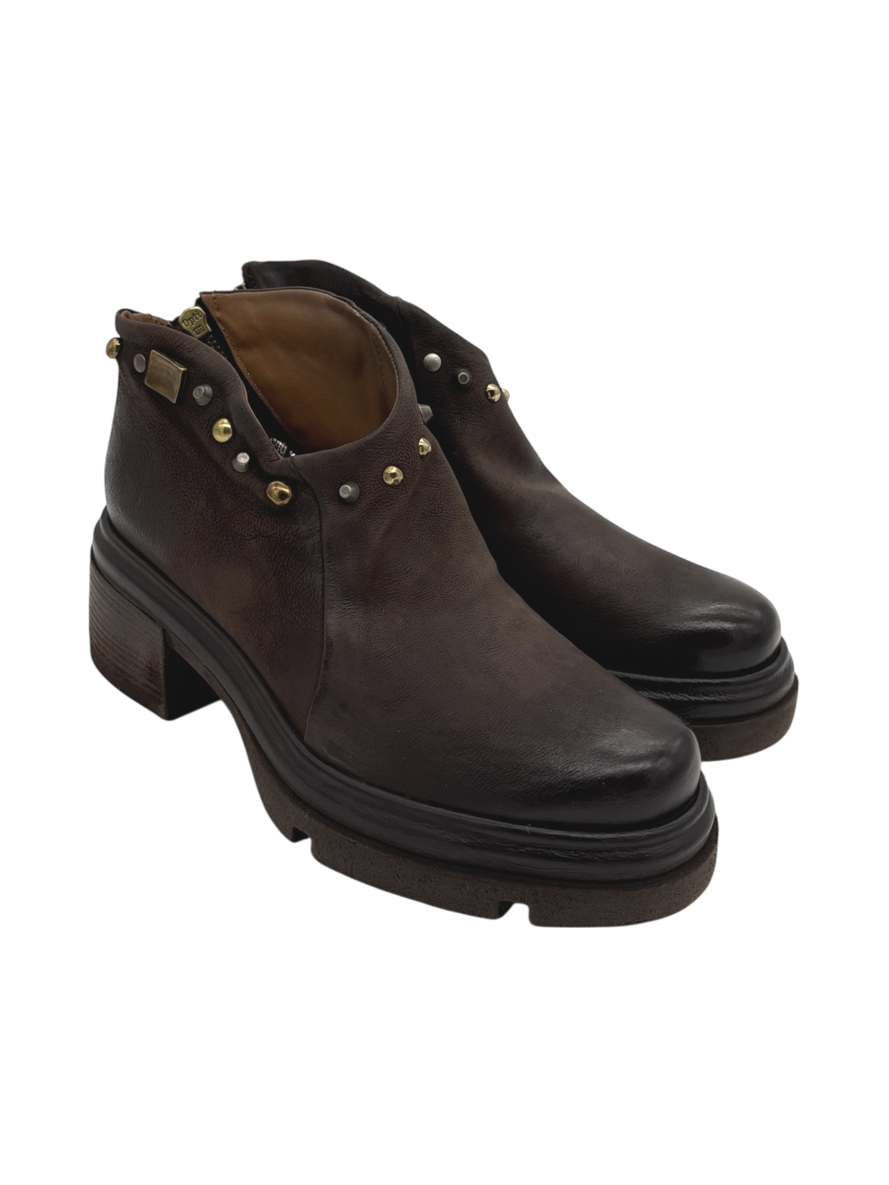 Scarpa pelle donna AS98 Ebano - A89233 -