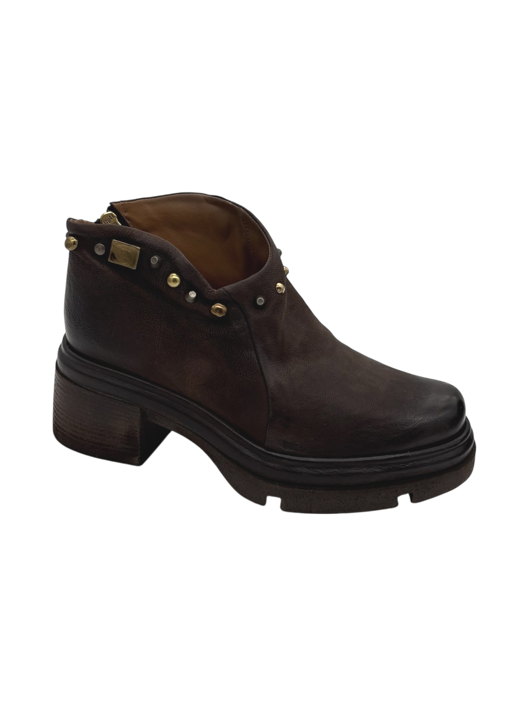 Scarpa pelle donna AS98 Ebano - A89233 -