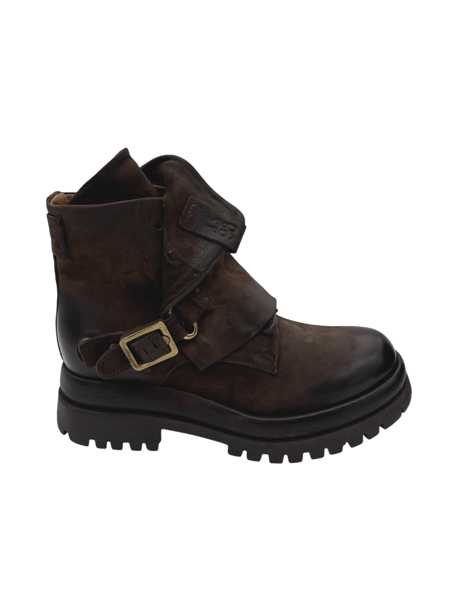 Scarpa pelle donna AS98 Ebano - B51210 -