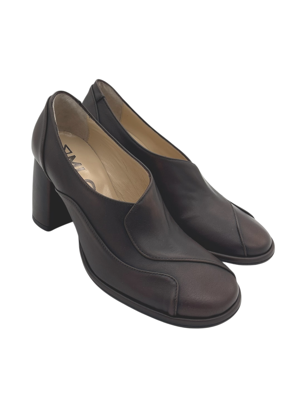 Scarpa donna in pelle Malloni 35017 Cacao