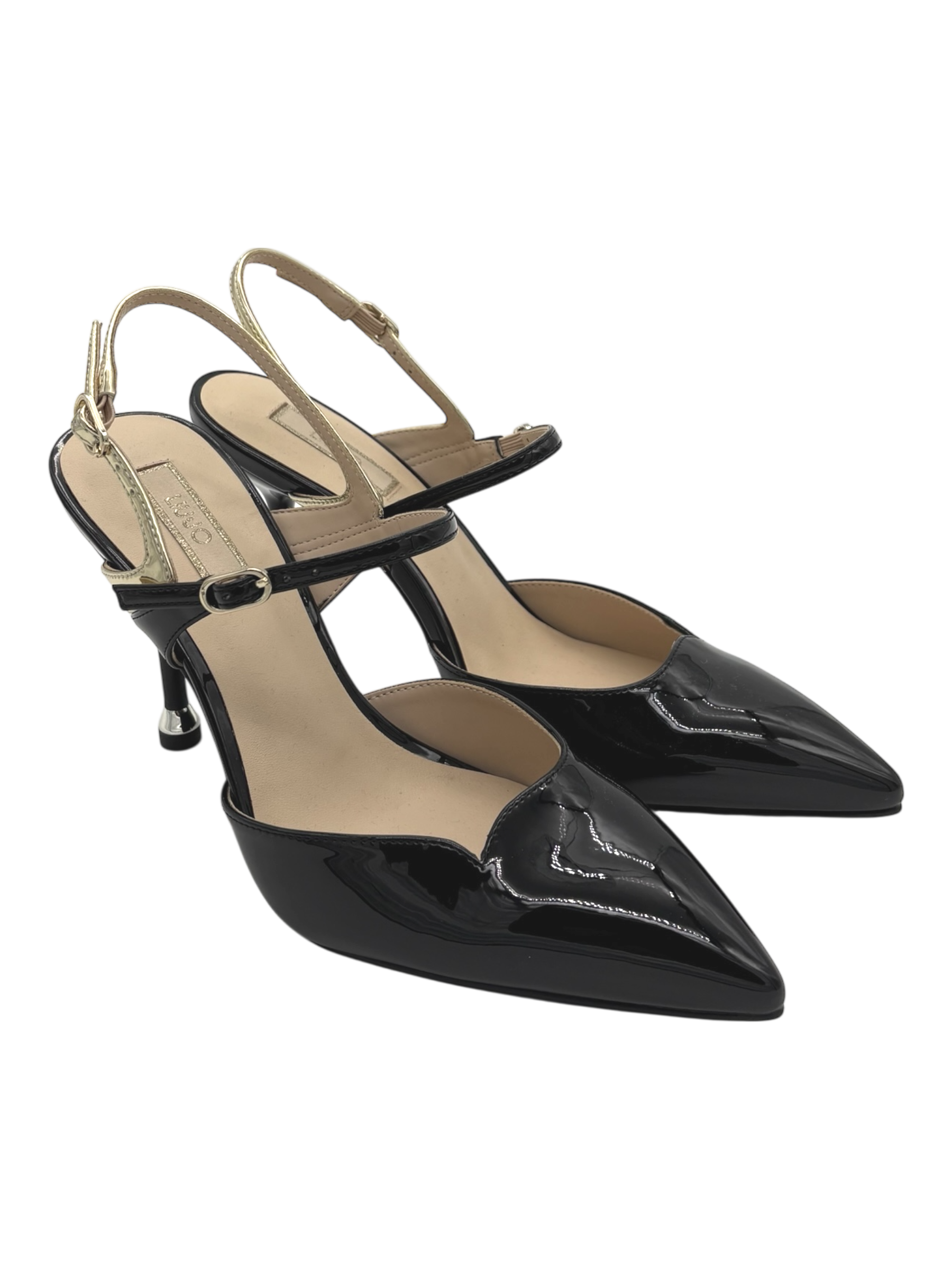 Sling Back in pelle LIUJO Black  - Demi 13 -