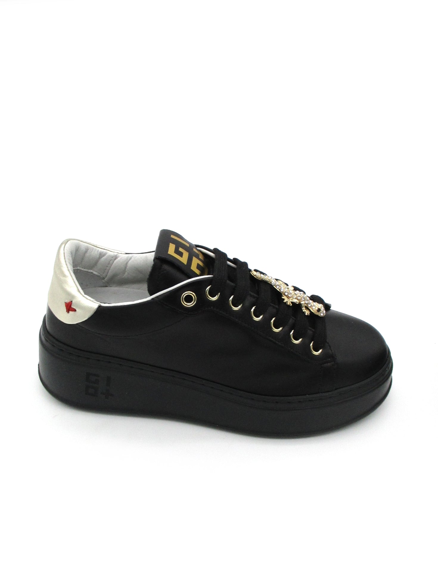 Sneaker pelle donna GIO+ Combi Black - PIA72A -